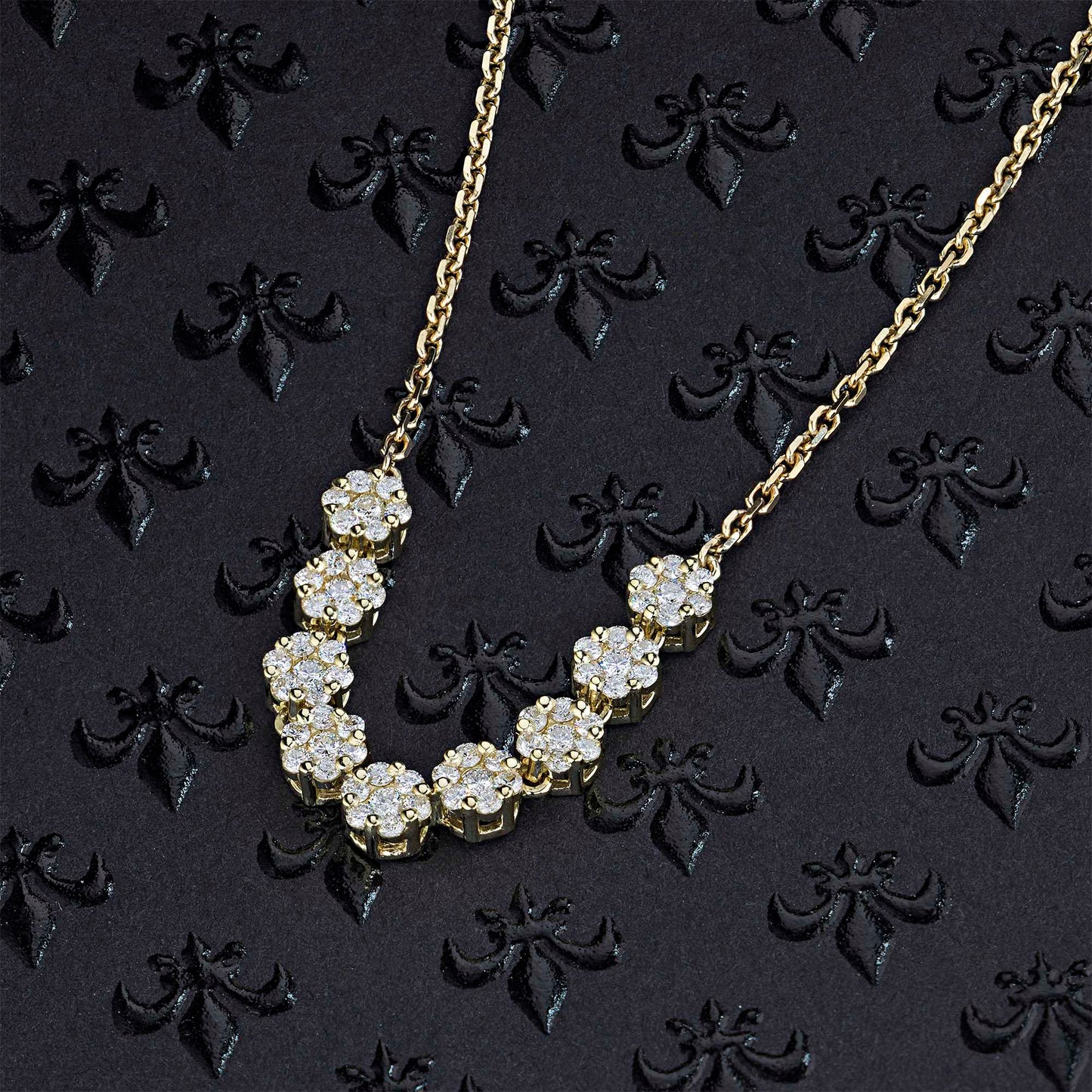 14K Yellow Gold Necklace with Natural Diamonds 37.890 CT.TW