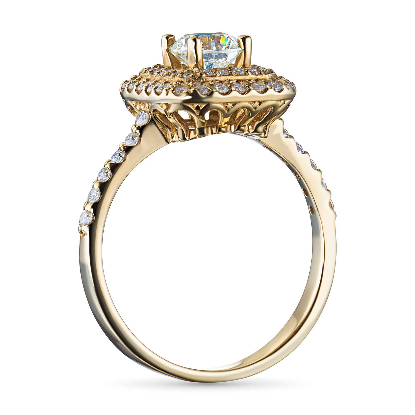 14K Yellow Gold Ring with Lab-Created Diamonds 16.940 CT.TW