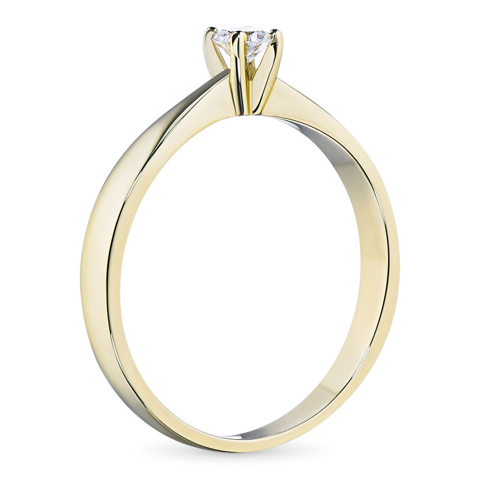 14K Yellow Gold Ring with Natural Diamonds 0.070 CT.TW
