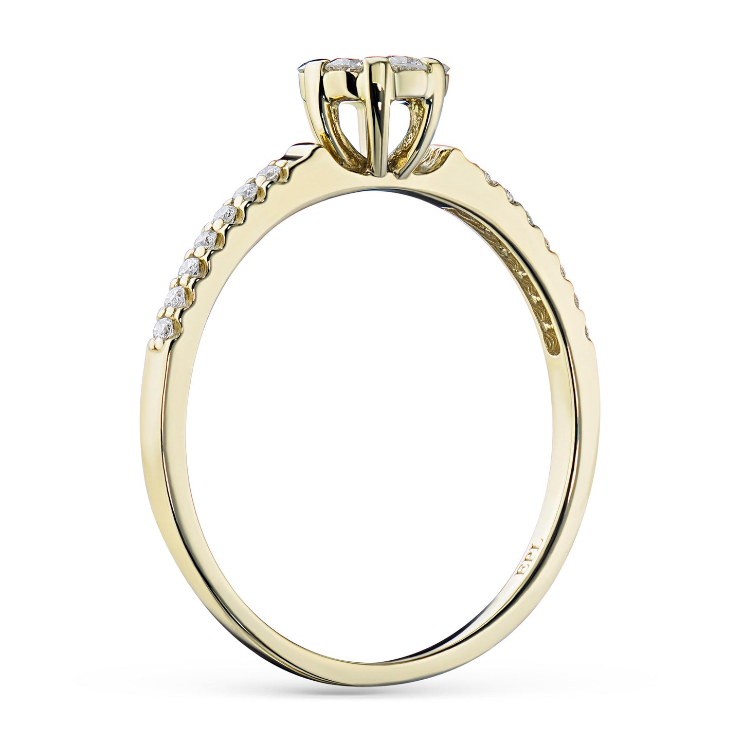 14K Yellow Gold Ring with Natural Diamonds 2.250 CT.TW