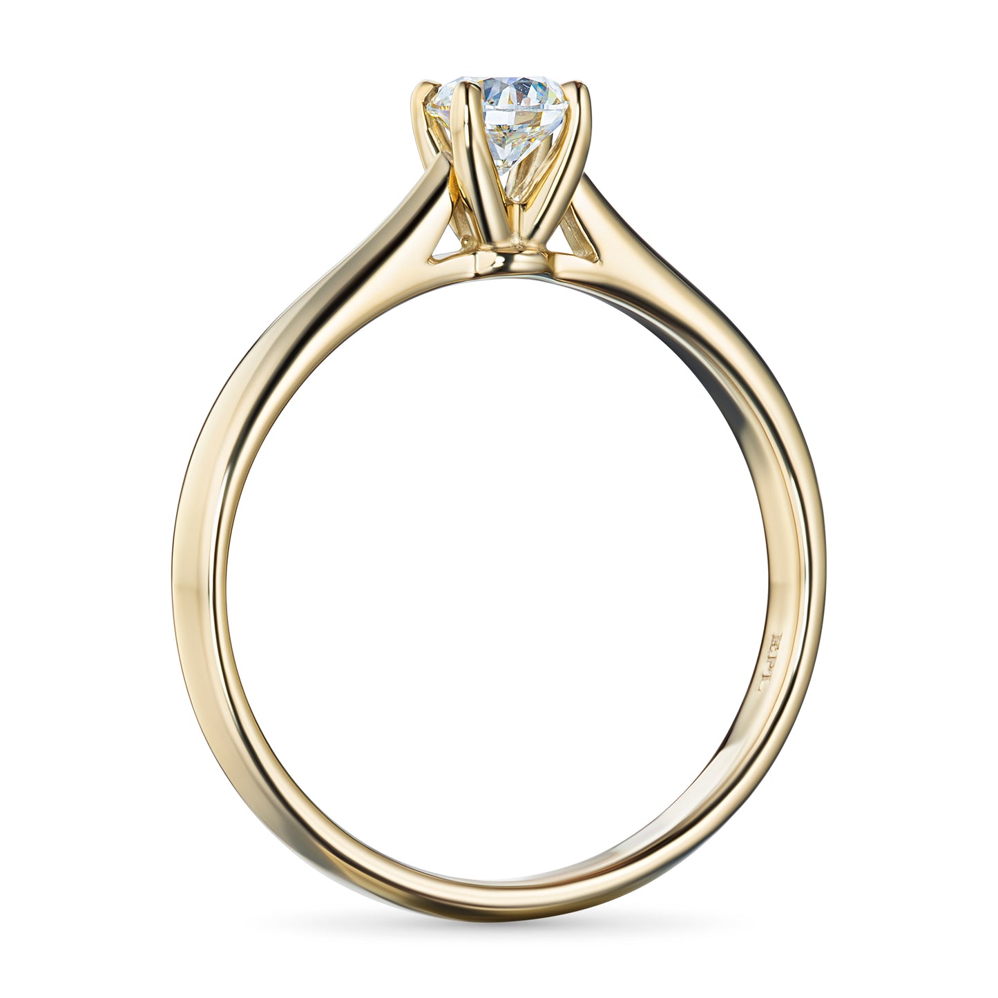 14K Yellow Gold Ring with Natural Diamonds 0.380 CT.TW