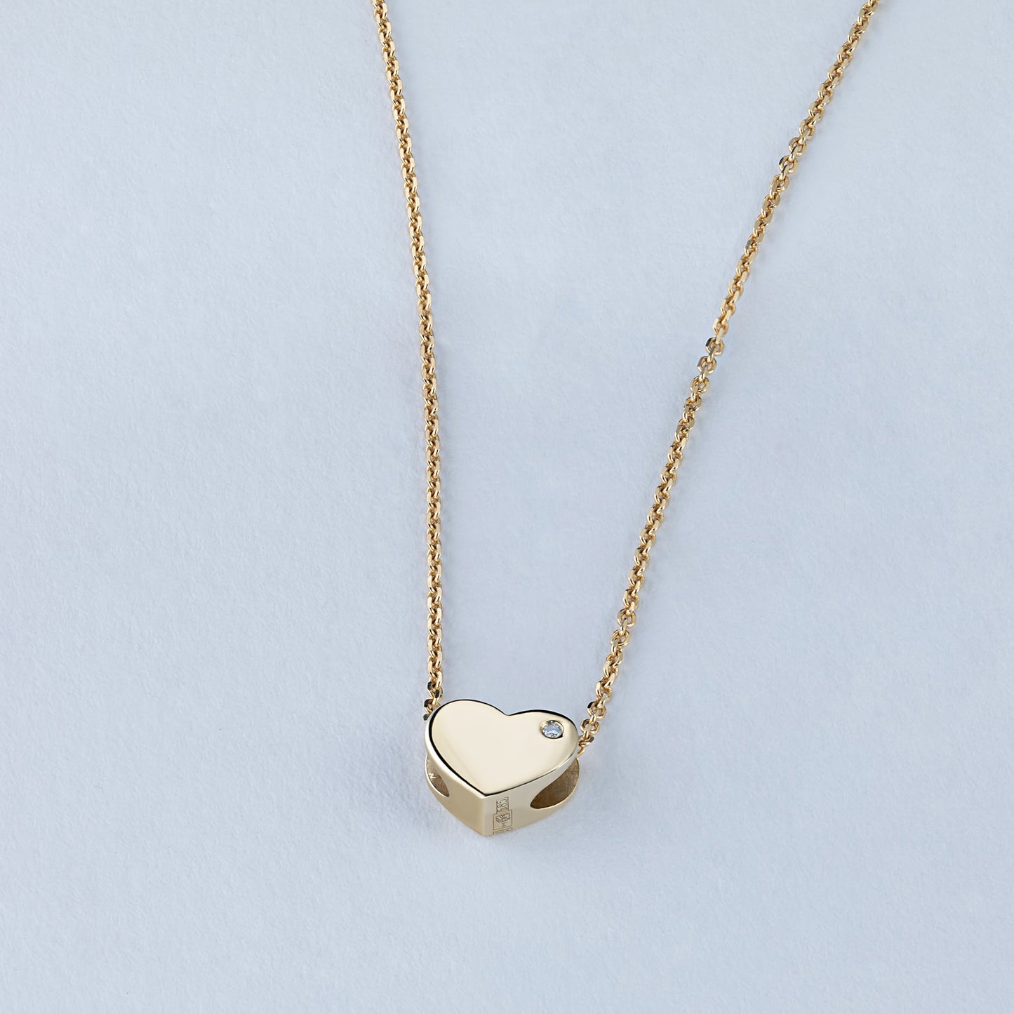 14K Yellow Gold Pendant with Lab-Created Diamonds 0.010 CT.TW