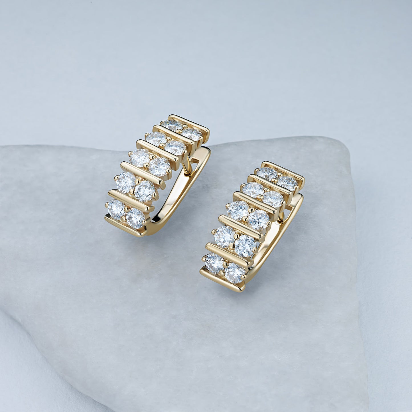 14K Yellow Gold Earrings with Lab-Created Diamonds 22.040 CT.TW