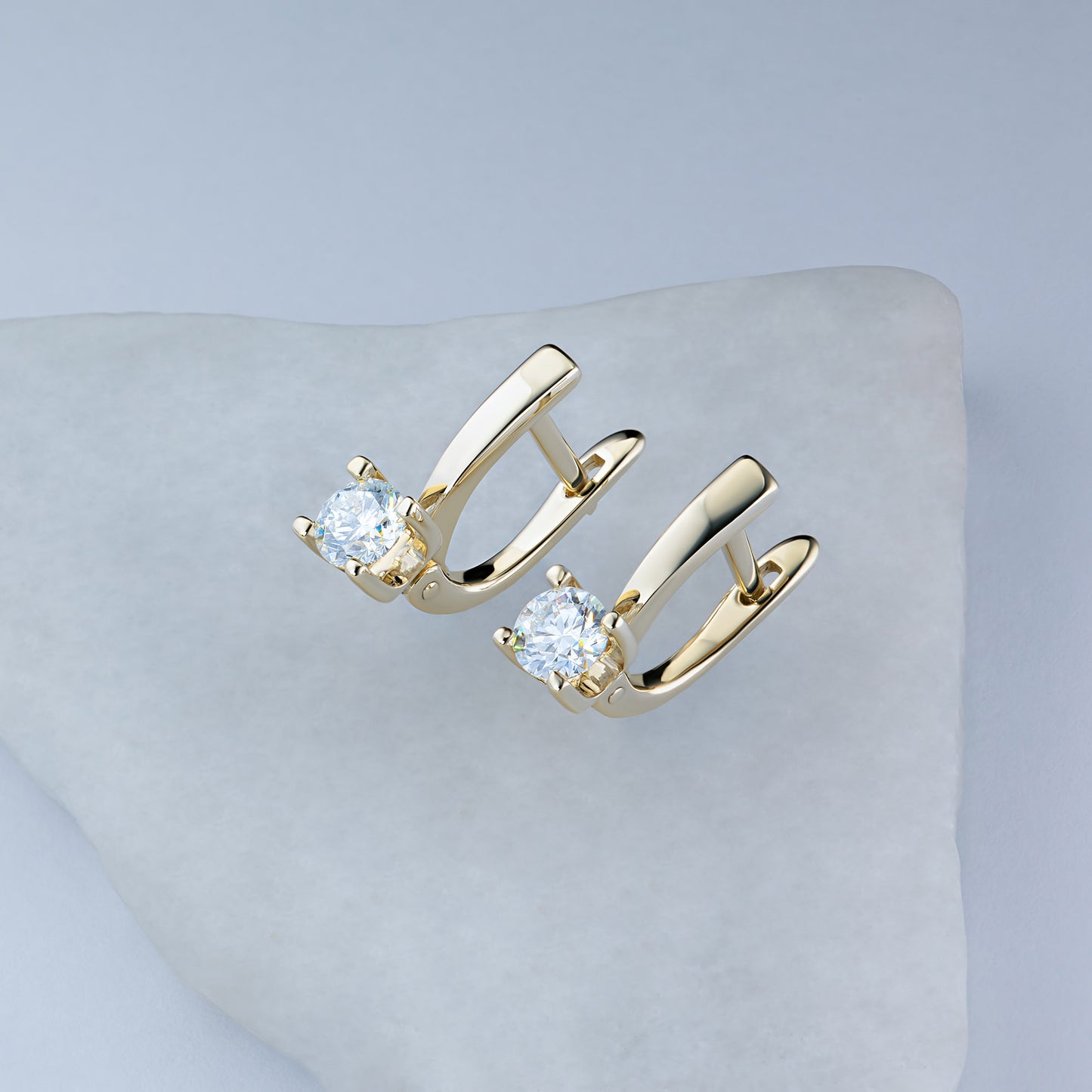 14K Yellow Gold Earrings with Lab-Created Diamonds 2.050 CT.TW