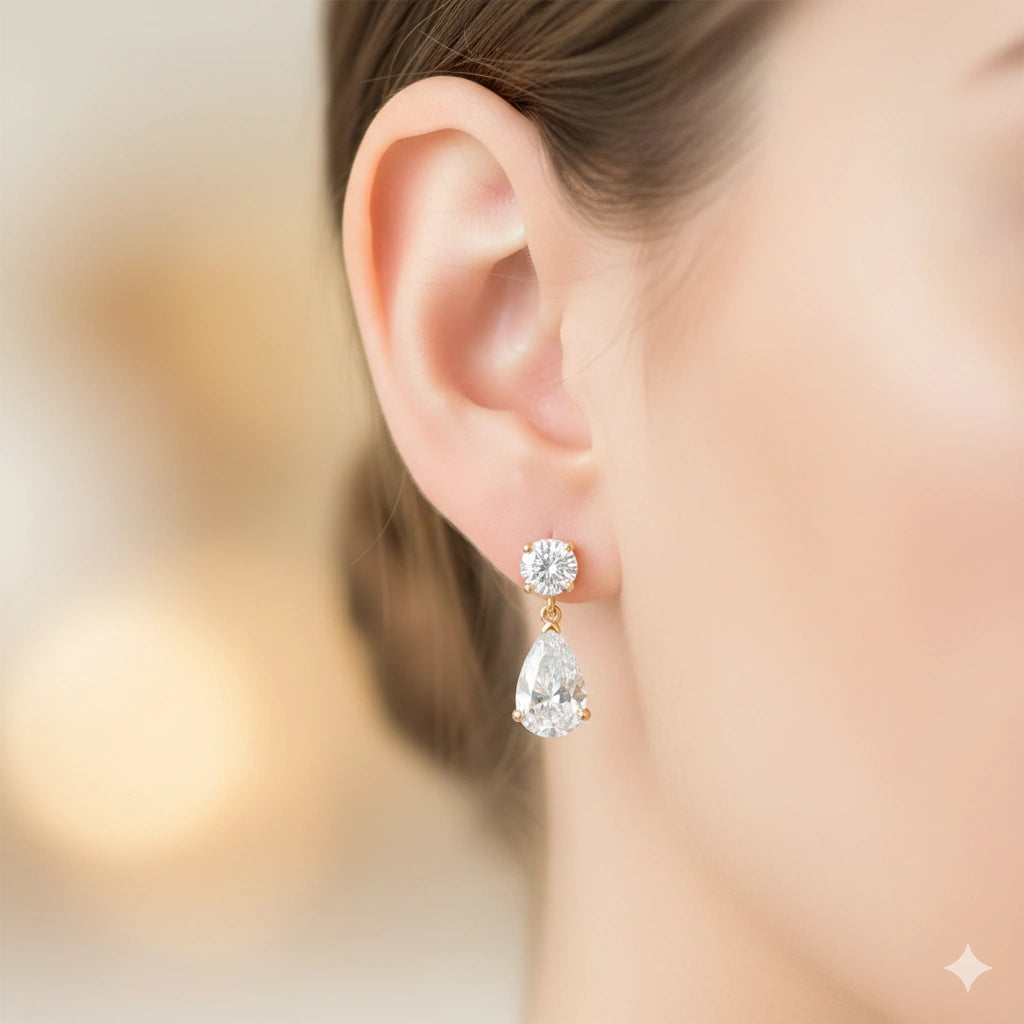 14K Yellow Gold Earring Studs with Lab-Created Diamonds 5.640 CT.TW
