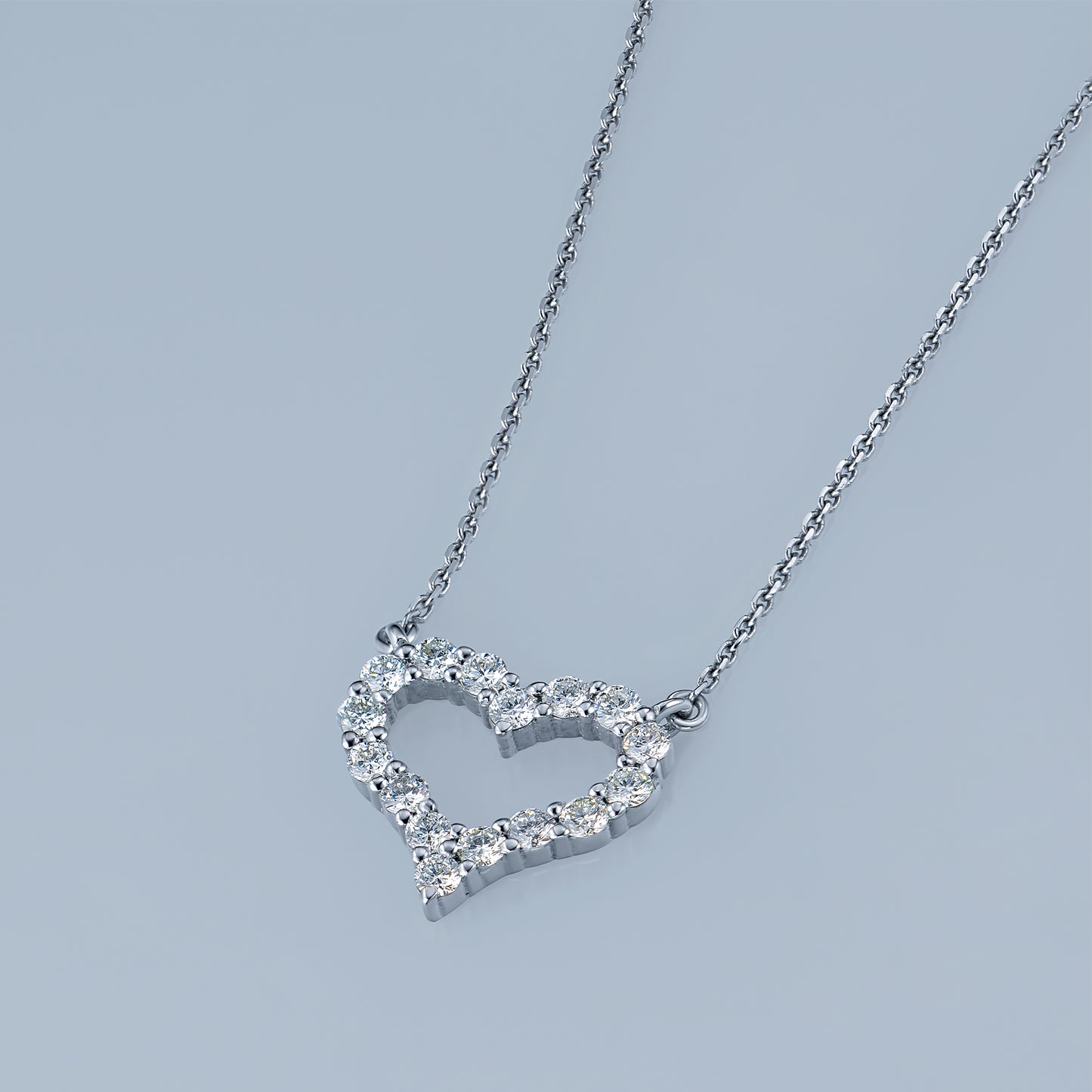 Sterling Silver Necklace with Lab-Created Diamonds 9.580 CT.TW