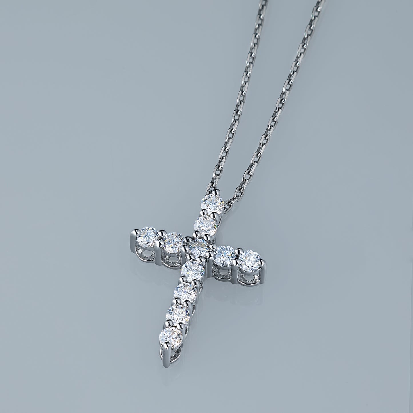 14K White Gold Pendant with Lab-Created Diamonds 10.480 CT.TW