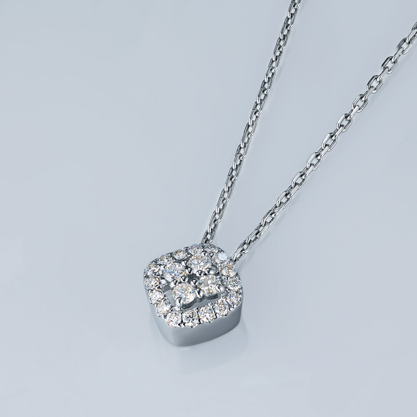 14K White Gold Pendant with Lab-Created Diamonds 2.570 CT.TW