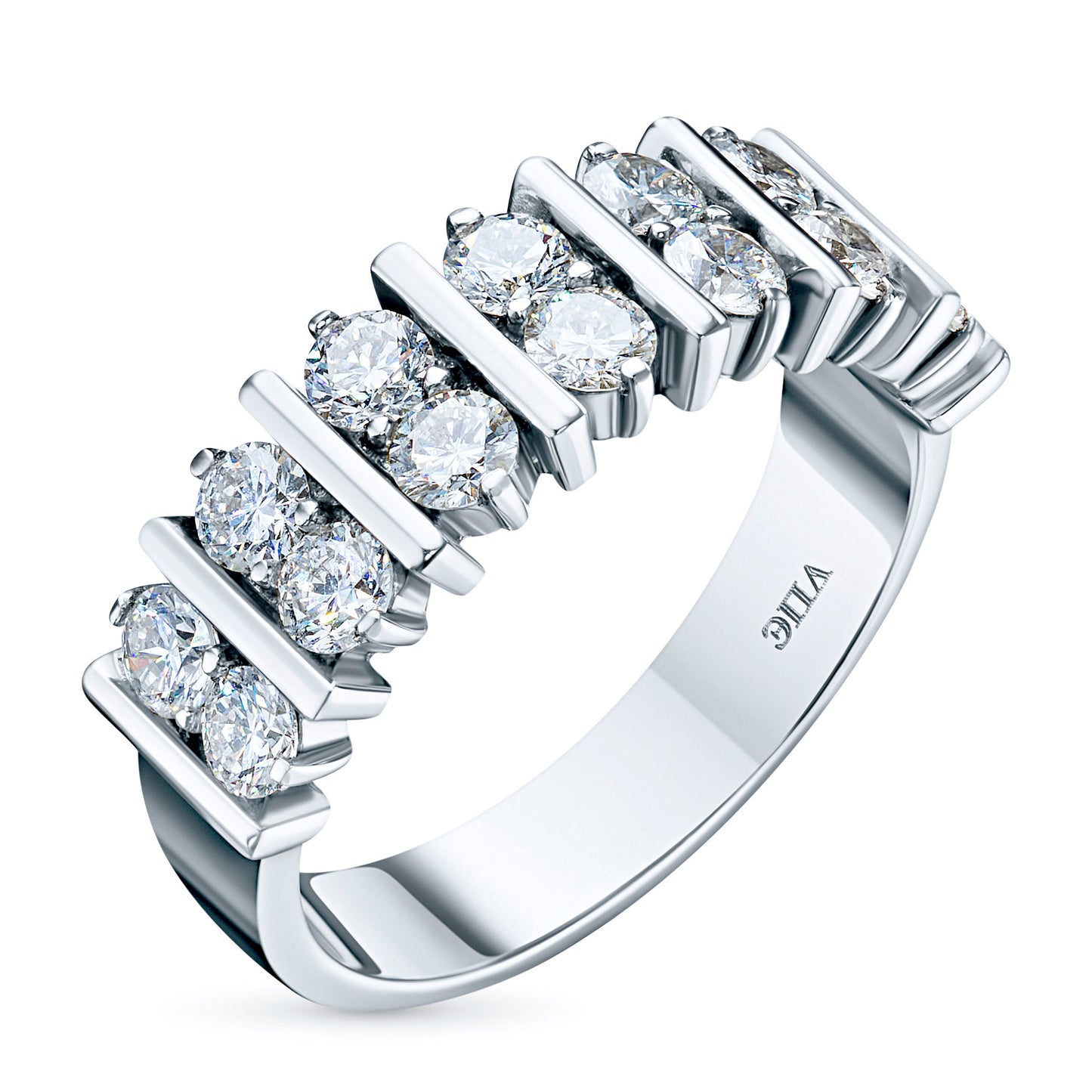 14K White Gold Ring with Lab-Created Diamonds 11.550 CT.TW