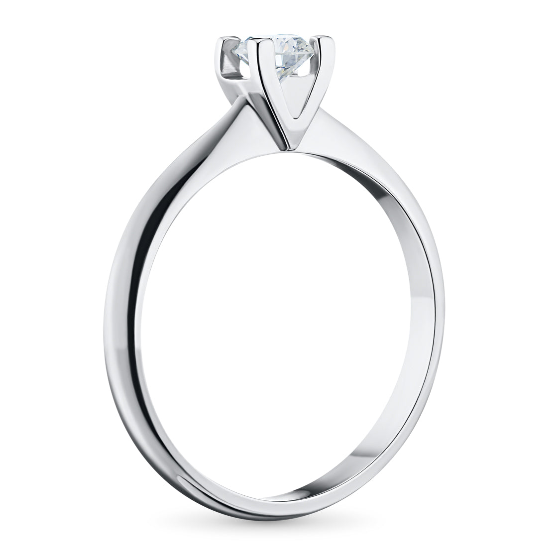 14K White Gold Ring with Natural Diamonds 0.140 CT.TW