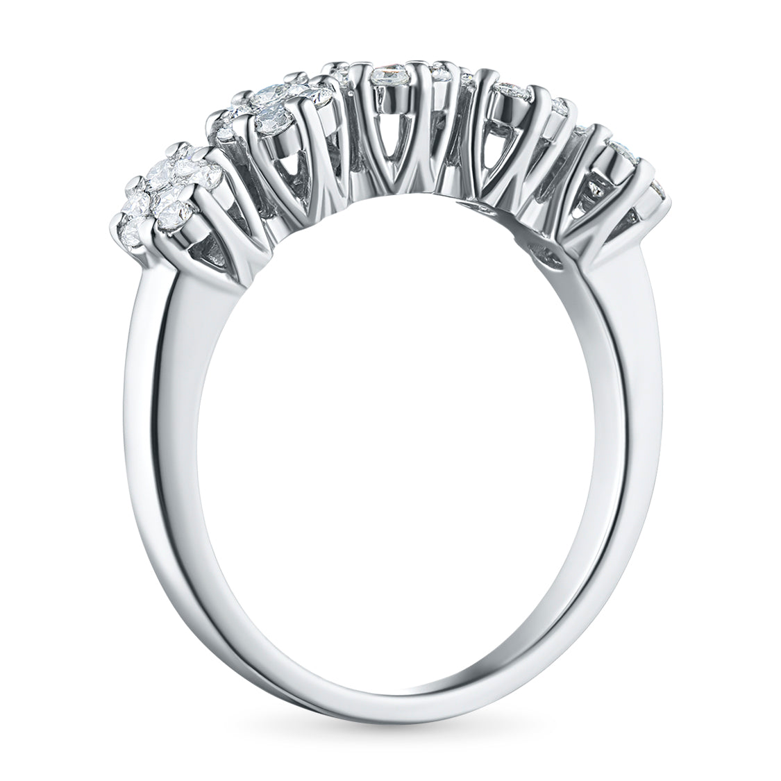 14K White Gold Ring with Natural Diamonds 10.650 CT.TW