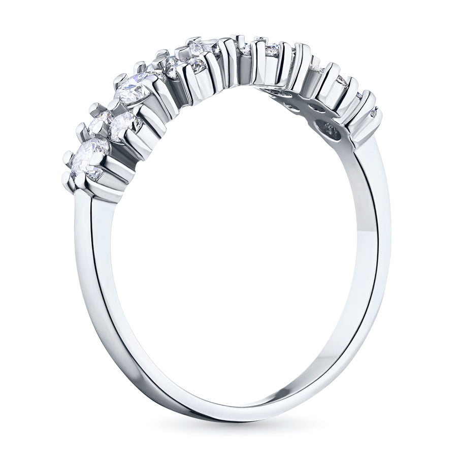 14K White Gold Ring with Natural Diamonds 3.800 CT.TW