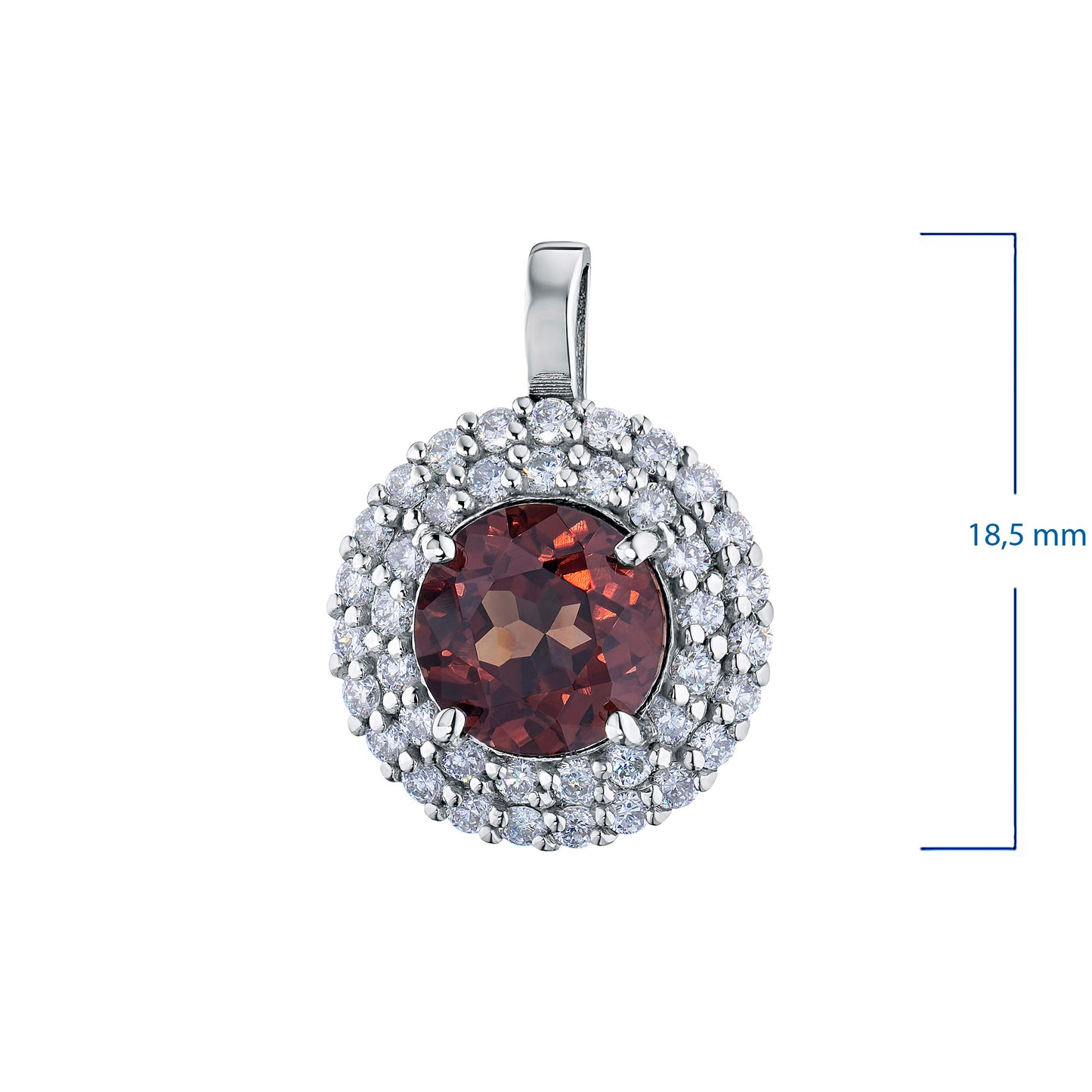 14K White Gold Pendant with Lab-Created Diamonds 3.840 CT.TW