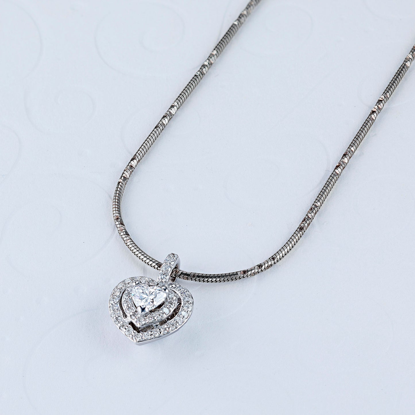 14K White Gold Pendant with Lab-Created Diamonds 8.850 CT.TW