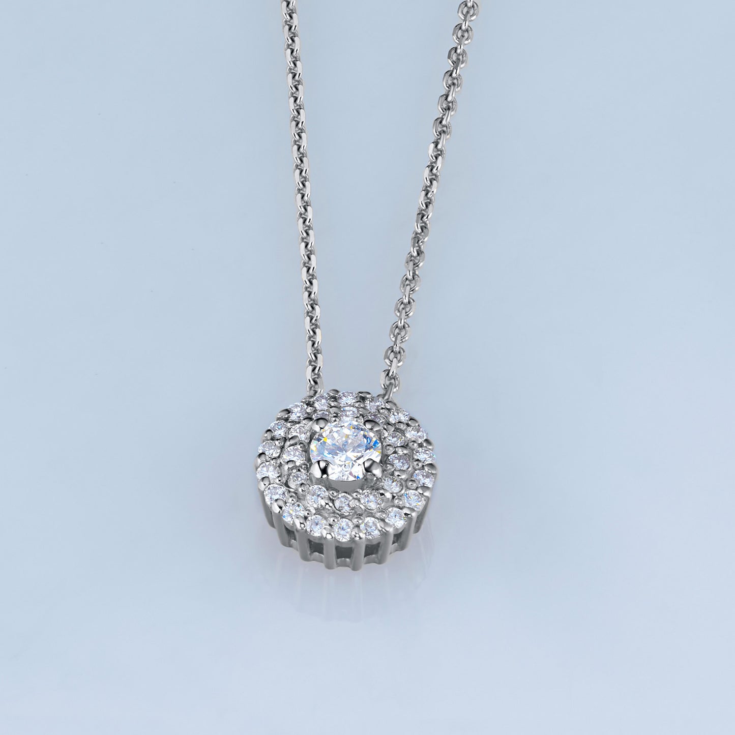 14K White Gold Pendant with Natural Diamonds 5.160 CT.TW