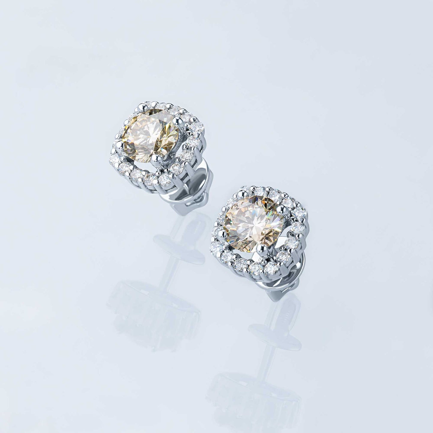 14K Yellow Gold Earring Studs with Lab-Created Diamonds 18.850 CT.TW