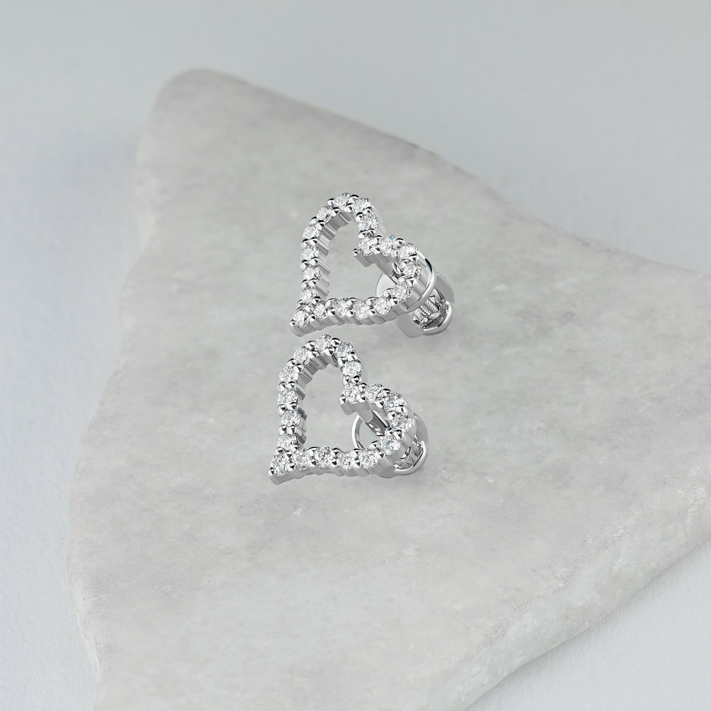 Sterling Silver Earring Studs with Lab-Created Diamonds 17.030 CT.TW