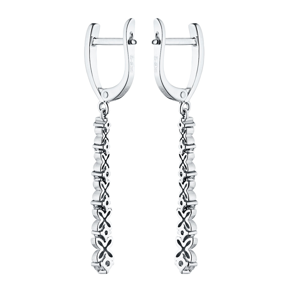 14K White Gold Earrings with Natural Diamonds 1.480 CT.TW