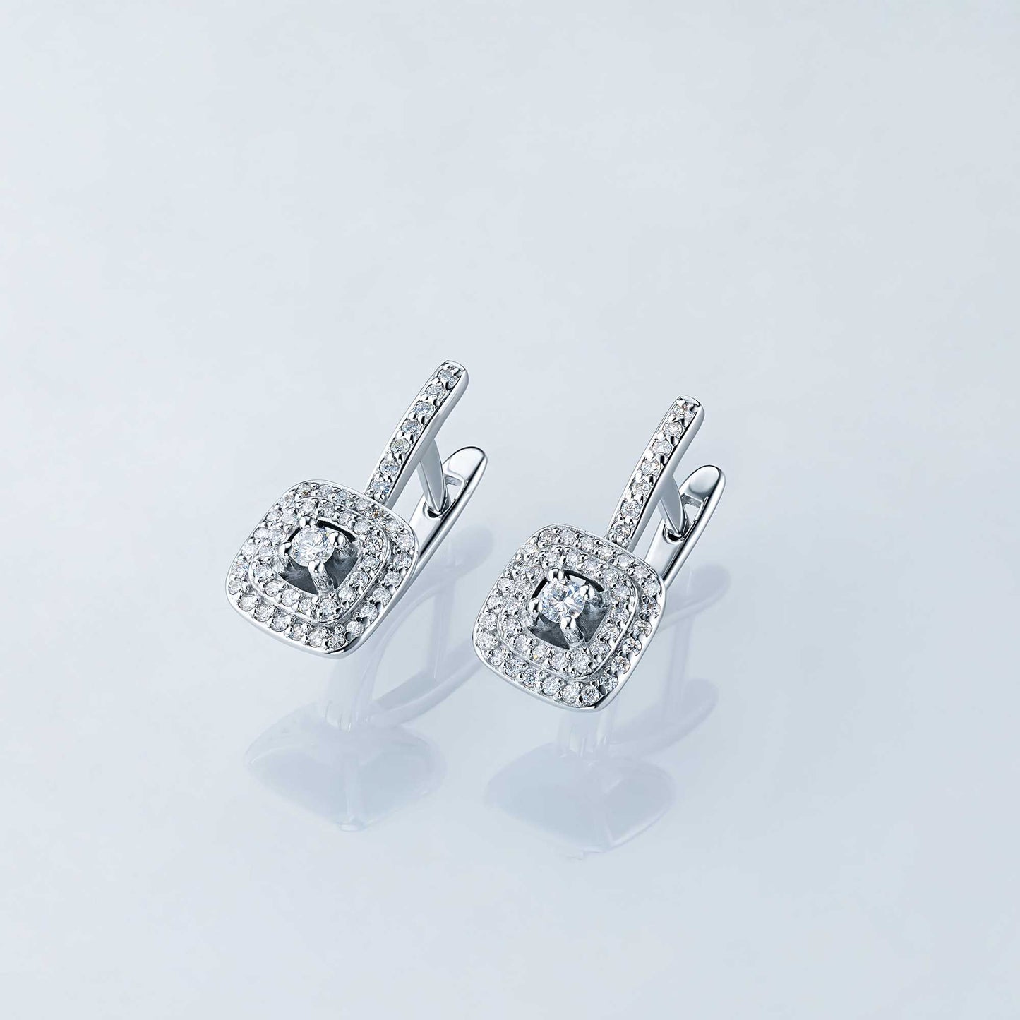14K White Gold Earrings with Lab-Created Diamonds 40.570 CT.TW