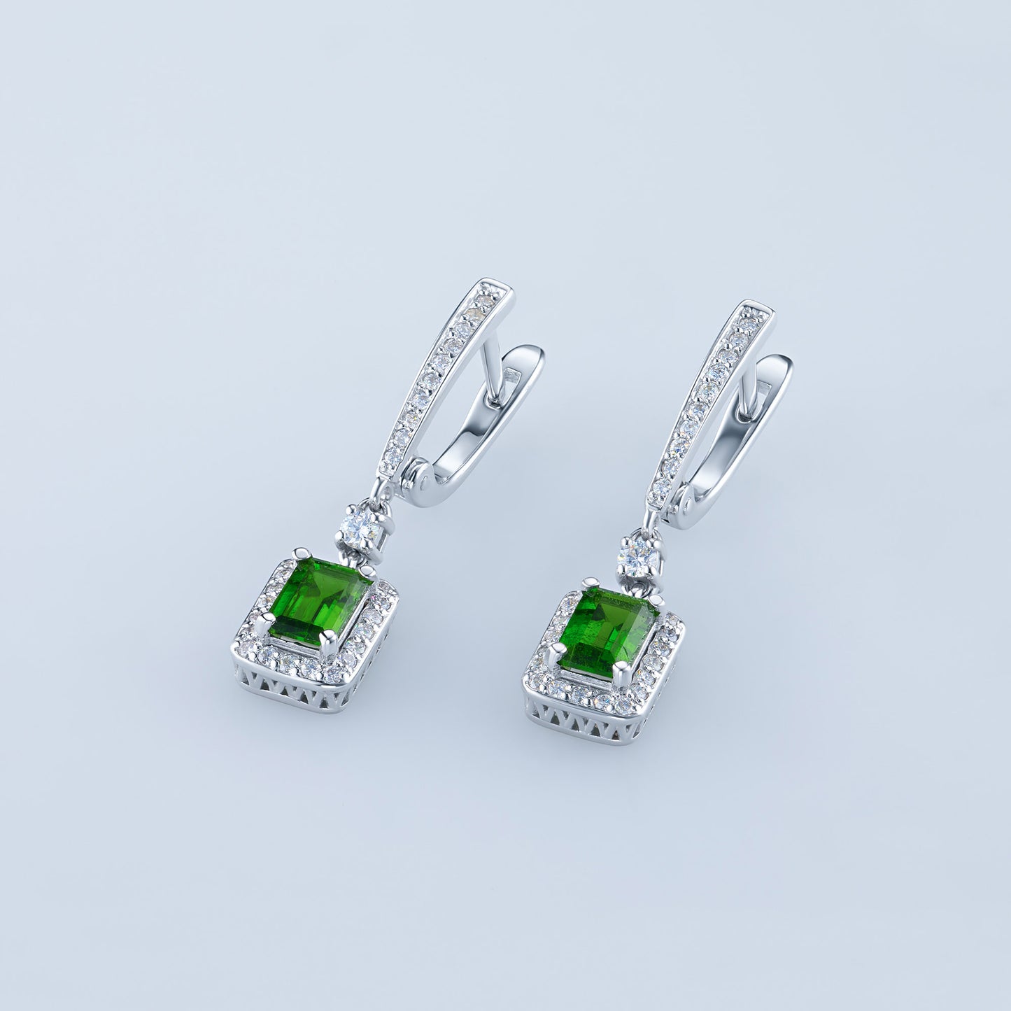 14K White Gold Earrings with Lab-Created Diamonds 19.670 CT.TW