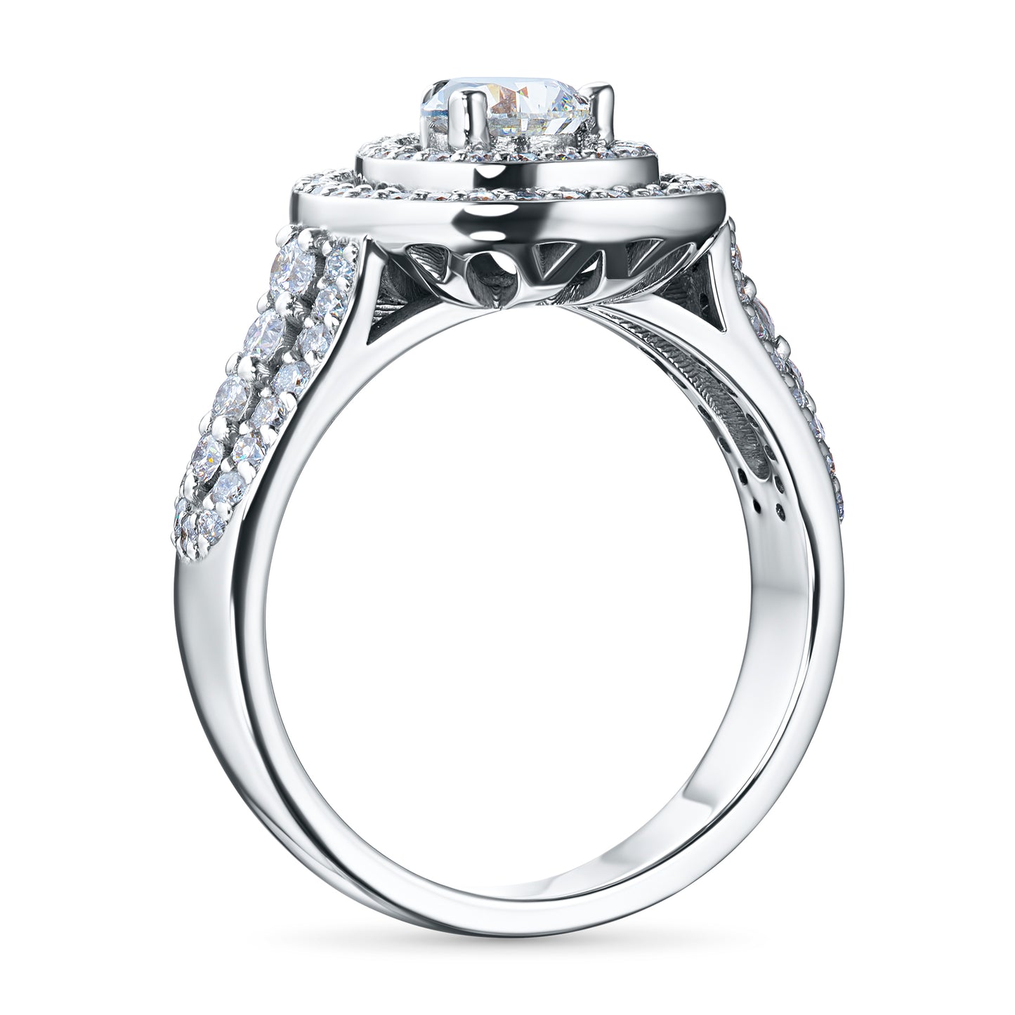 14K White Gold Ring with Lab-Created Diamonds 22.500 CT.TW