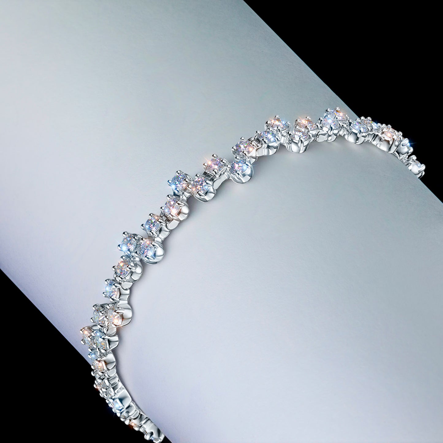 14K White Gold Bracelet with Lab-Created Diamonds 311.400 CT.TW