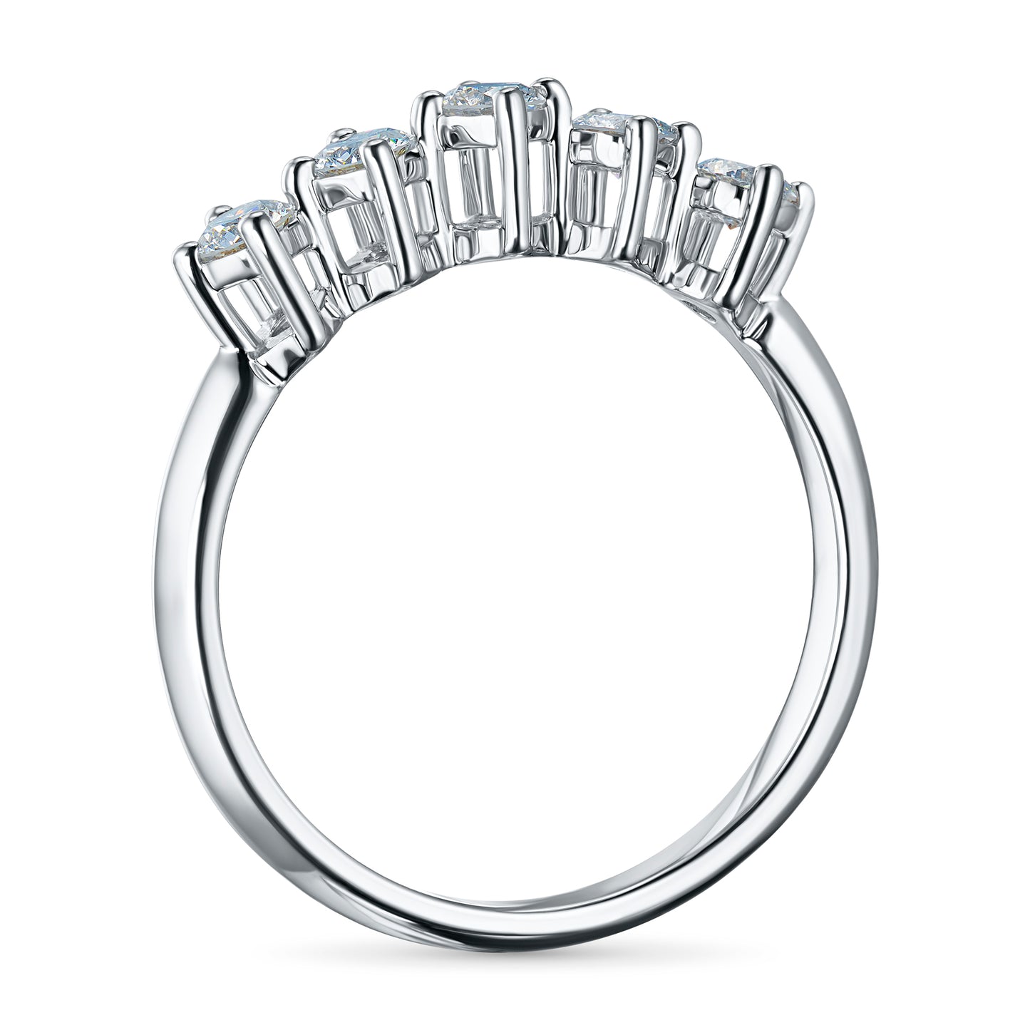 14K White Gold Ring with Natural Diamonds 2.160 CT.TW