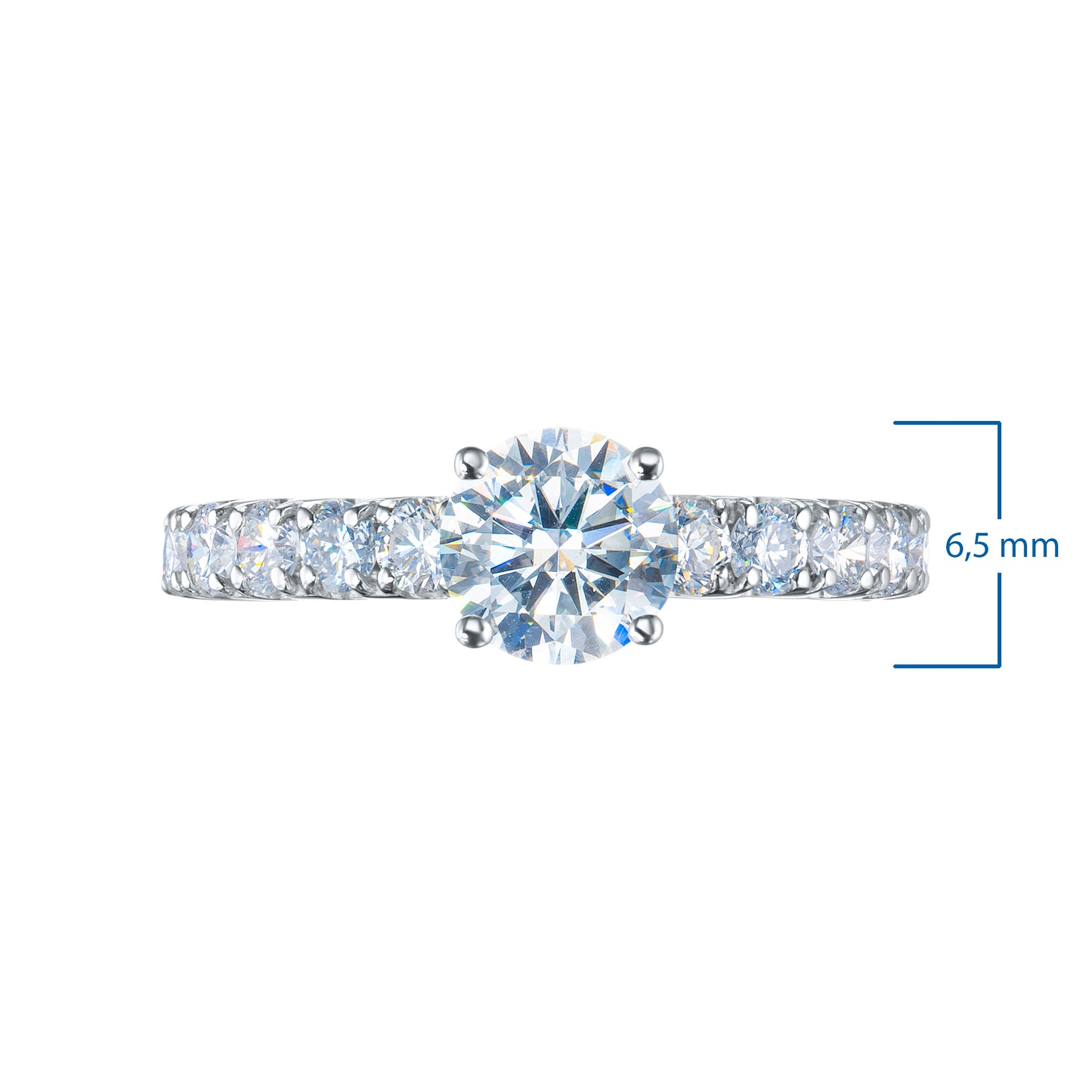 14K White Gold Ring with Lab-Created Diamonds 9.060 CT.TW
