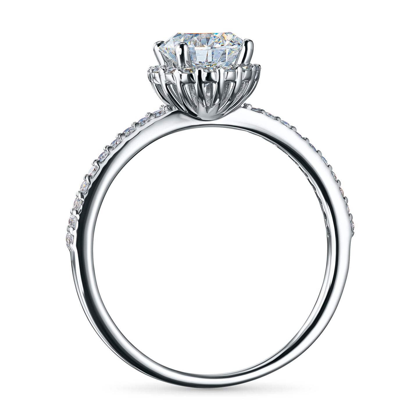 14K White Gold Ring with Lab-Created Diamonds 10.460 CT.TW