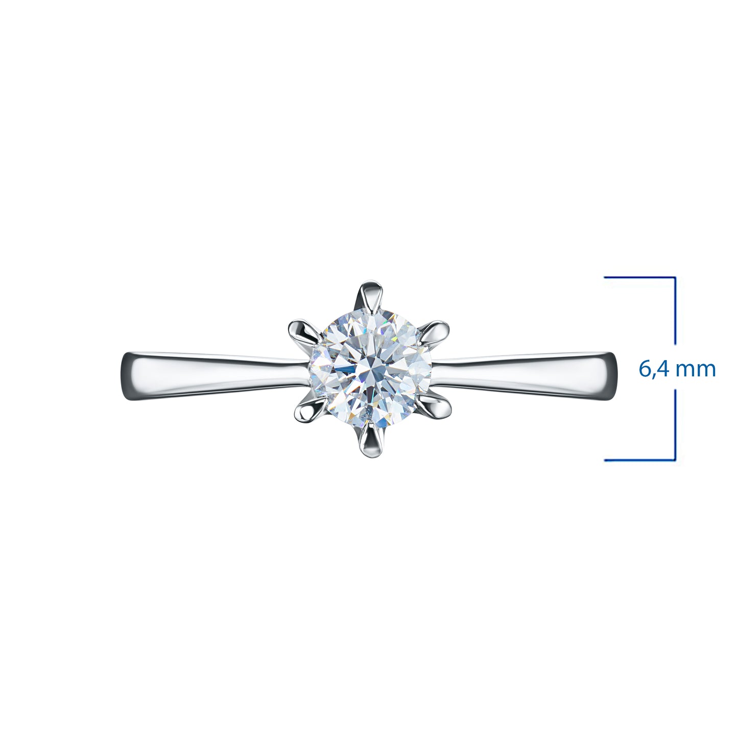 14K White Gold Ring with Lab-Created Diamonds 0.510 CT.TW