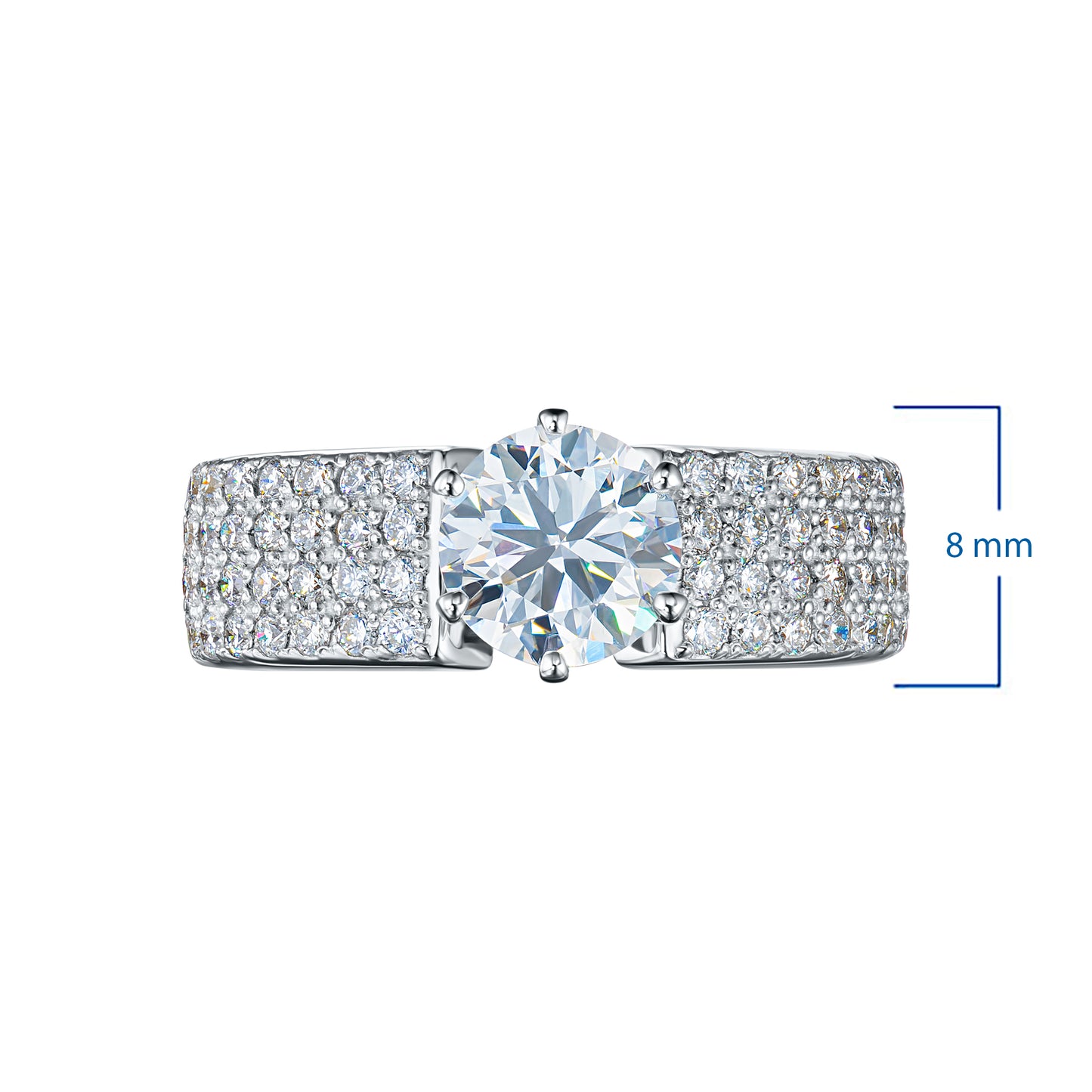 14K White Gold Ring with Lab-Created Diamonds 39.890 CT.TW