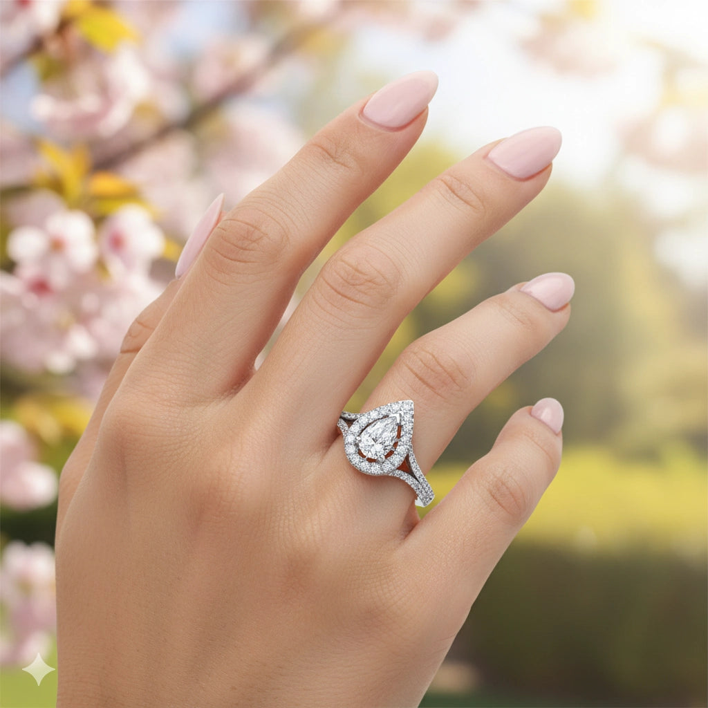 14K White Gold Ring with Lab-Created Diamonds 12.210 CT.TW