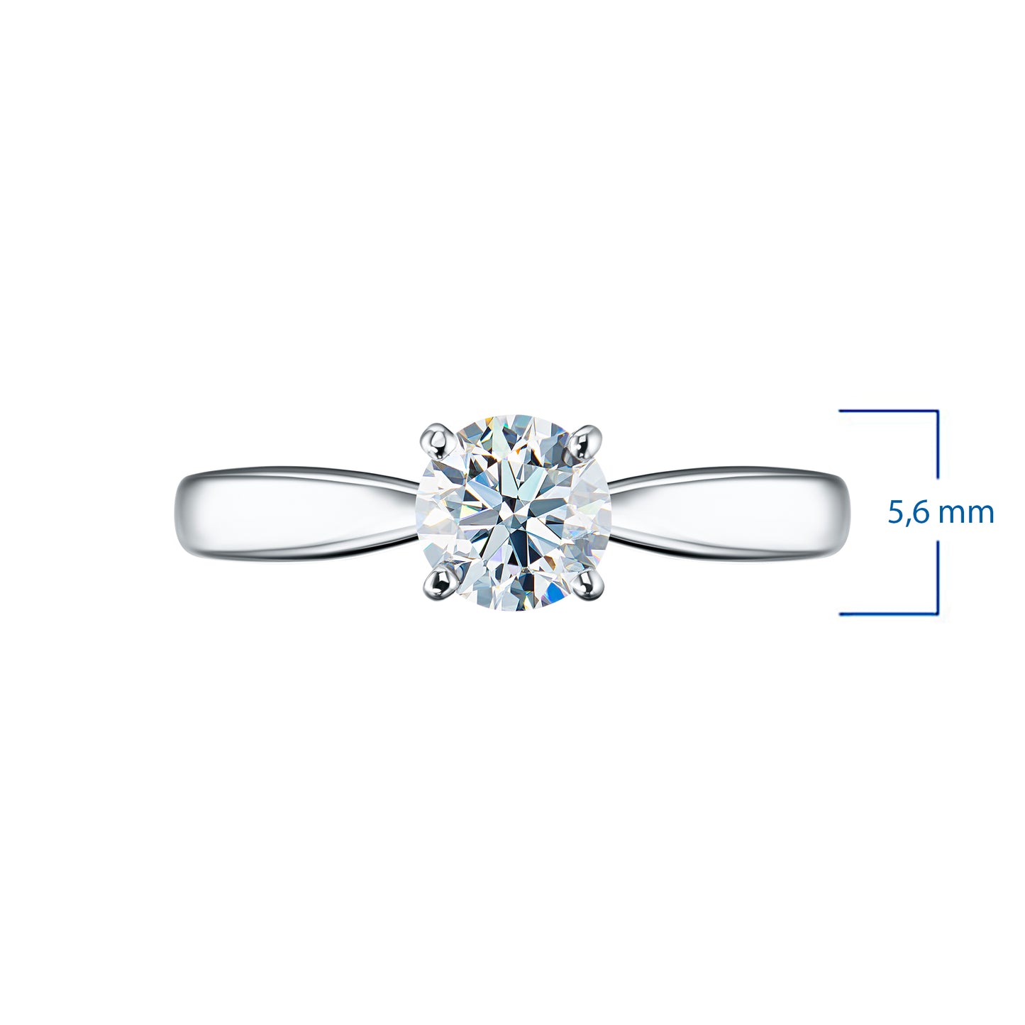 14K White Gold Ring with Lab-Created Diamonds 0.380 CT.TW