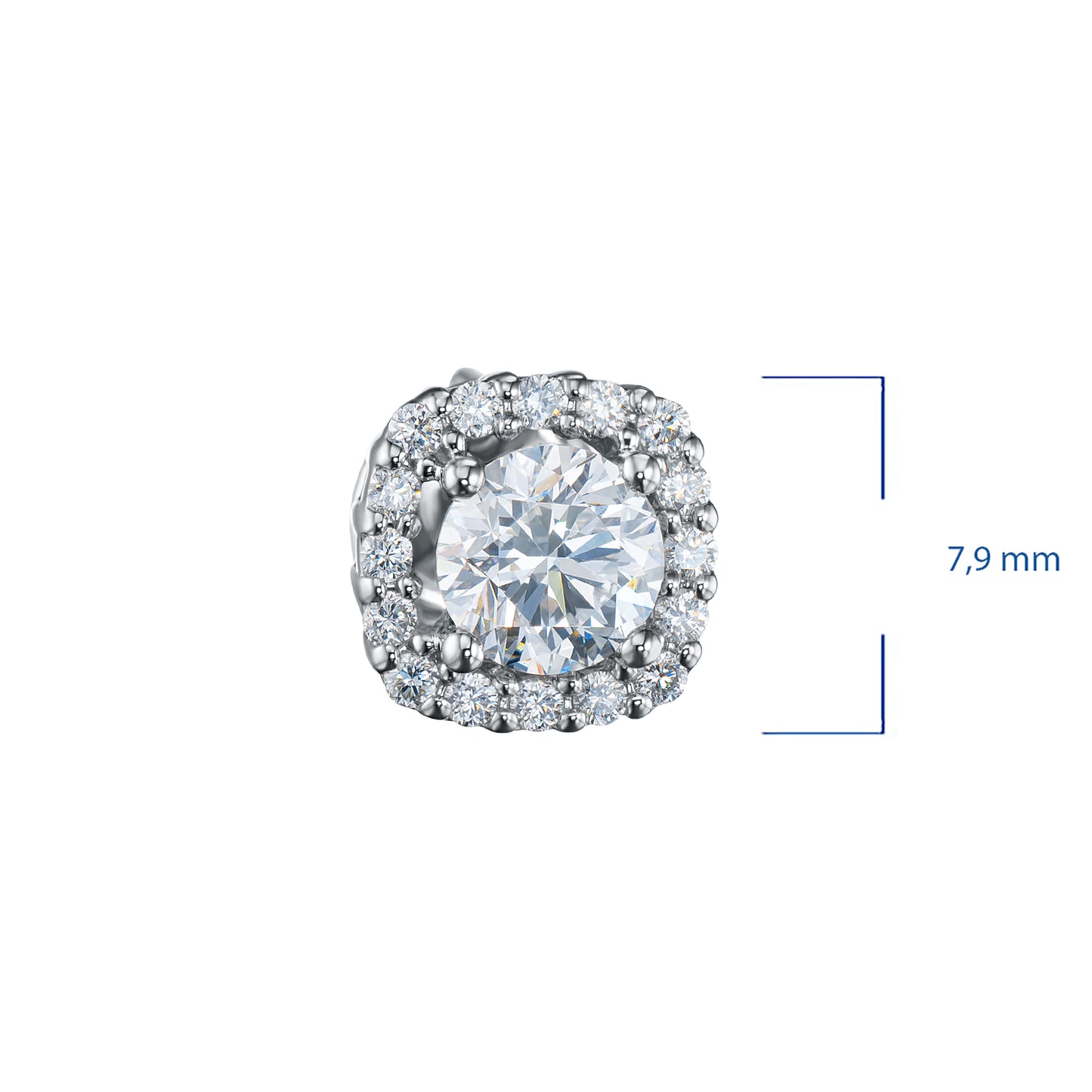 14K White Gold Earring Studs with Lab-Created Diamonds 9.290 CT.TW