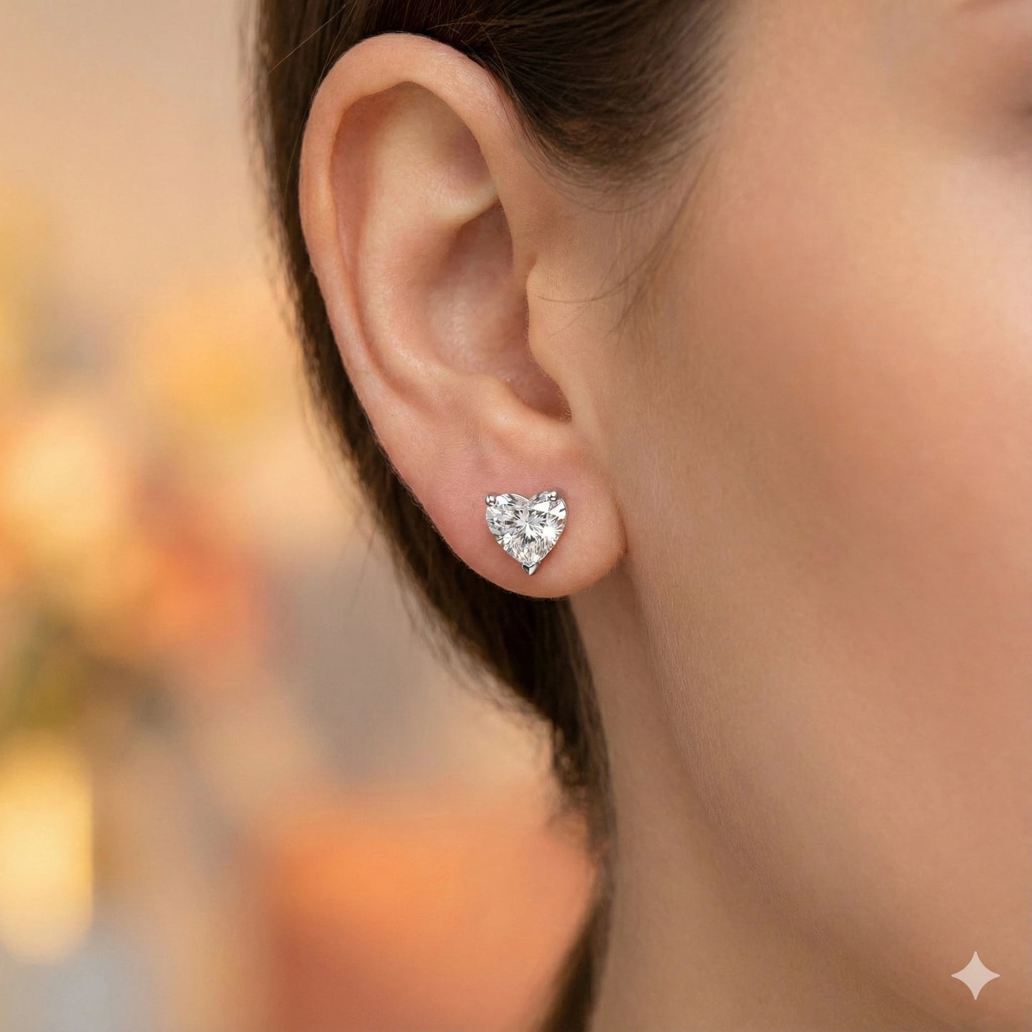 14K White Gold Earring Studs with Ruby grace 3.240 CT.TW