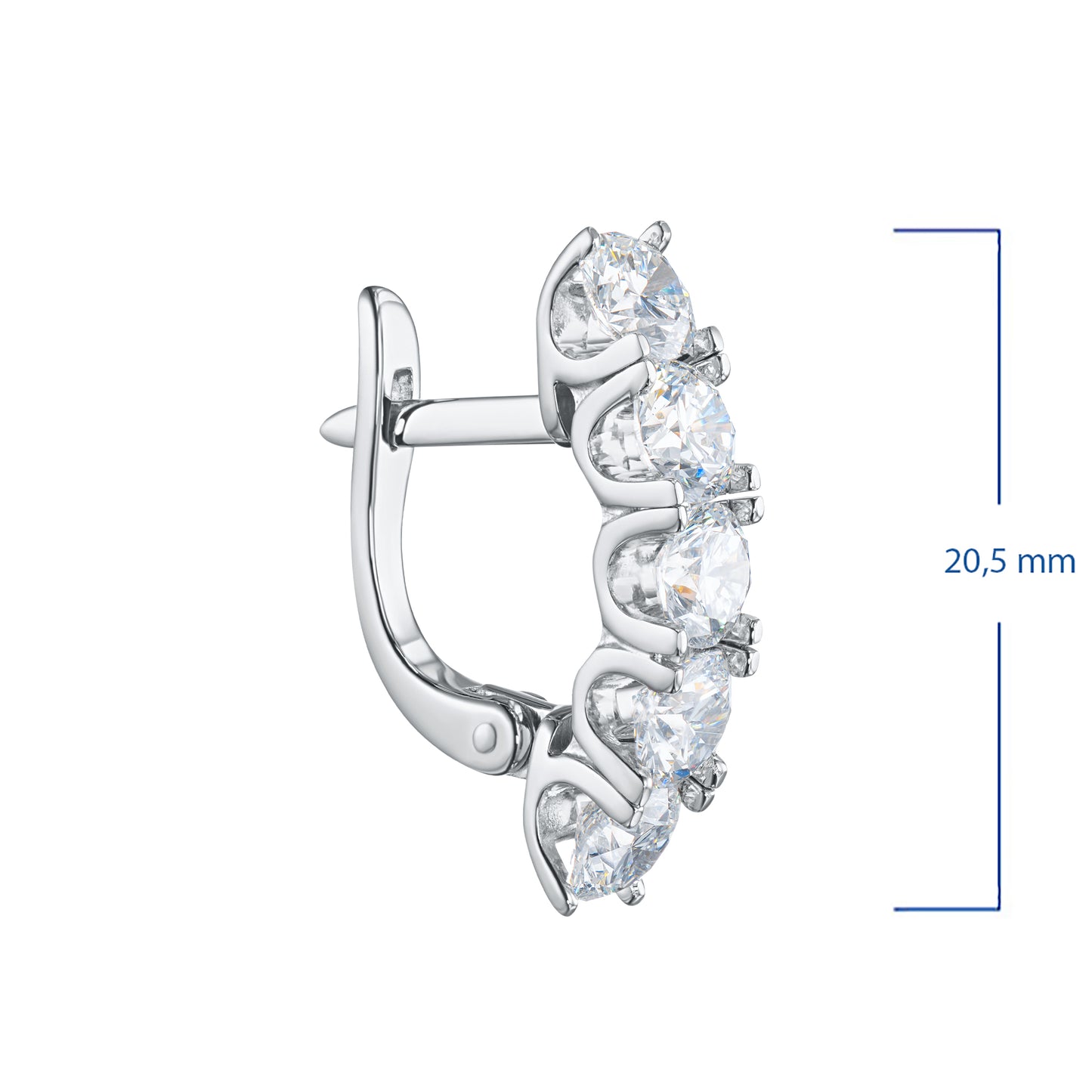 14K White Gold Earrings with Lab-Created Diamonds 11.680 CT.TW