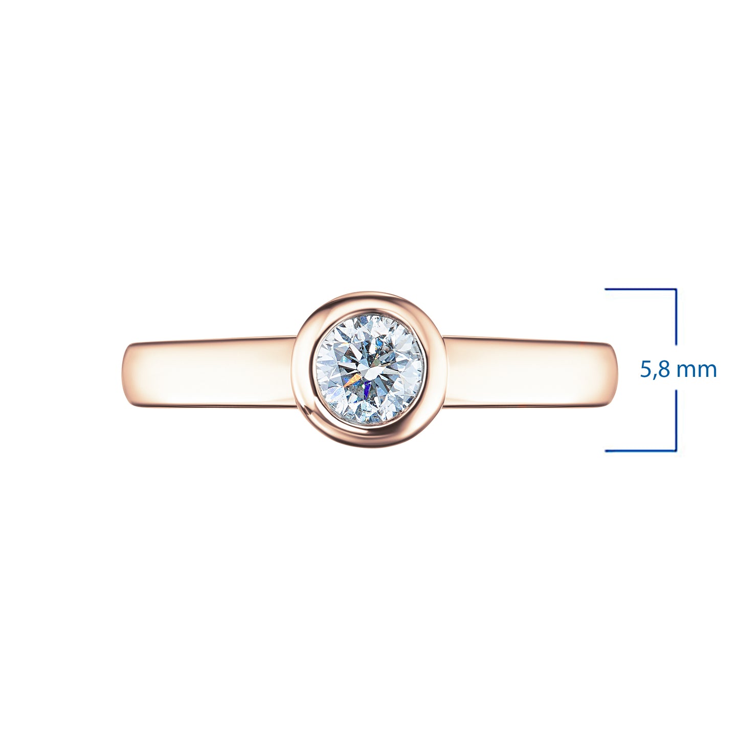 14K Yellow Gold Ring with Lab-Created Diamonds 0.320 CT.TW