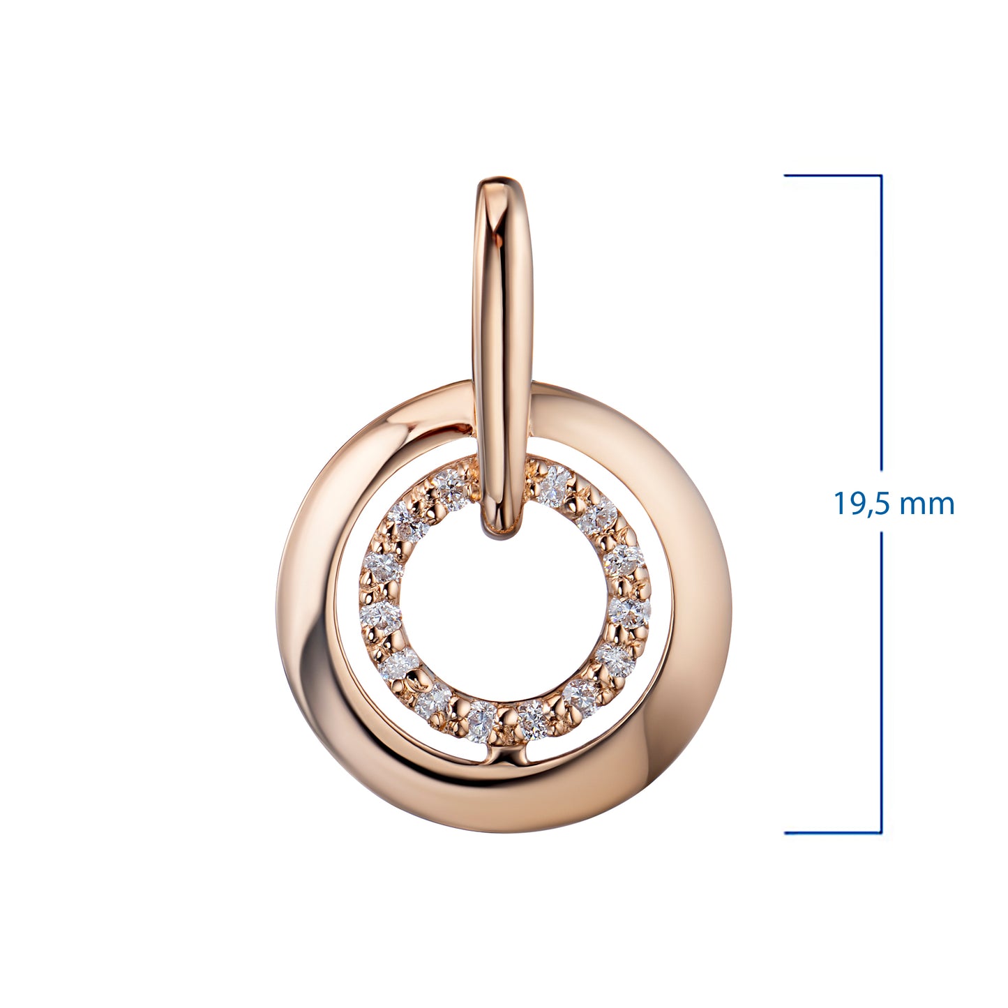 14K Yellow Gold Pendant with Lab-Created Diamonds 1.900 CT.TW