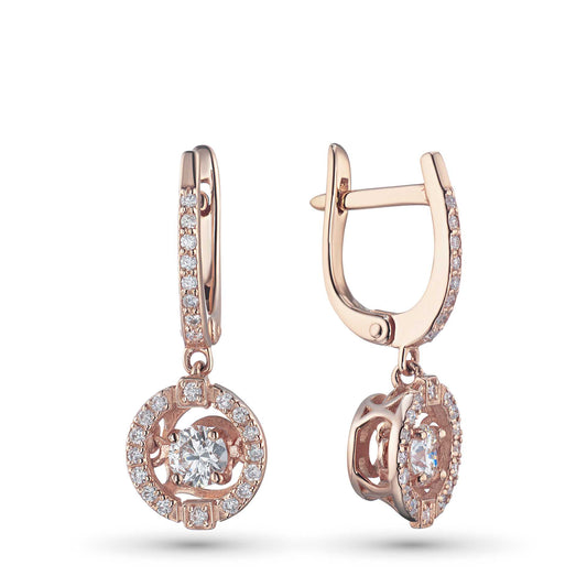 14K White Gold Earrings with Lab-Created Diamonds 11.380 CT.TW