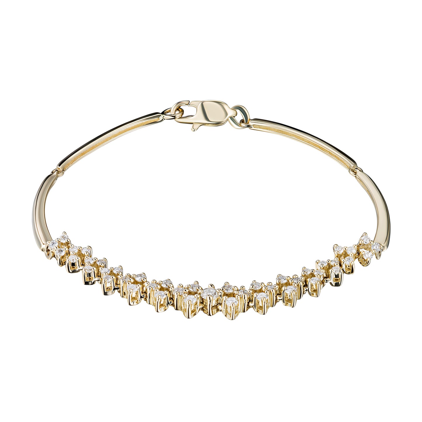 14K Yellow Gold Bracelet with Natural Diamonds 13.470 CT.TW