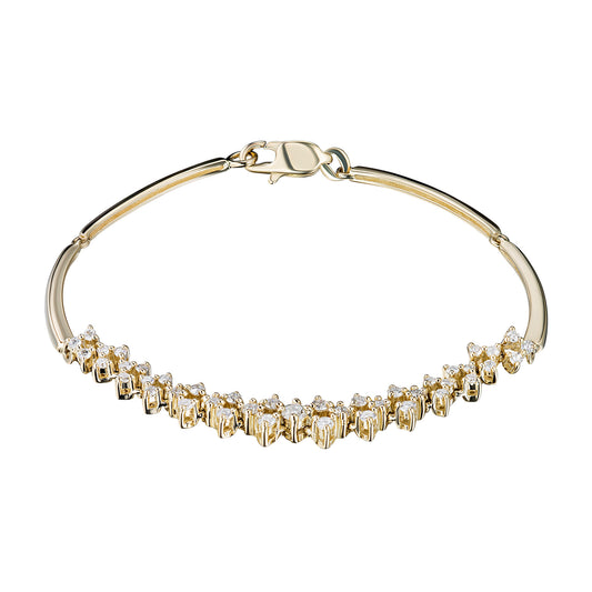 14K Yellow Gold Bracelet with Natural Diamonds 13.470 CT.TW