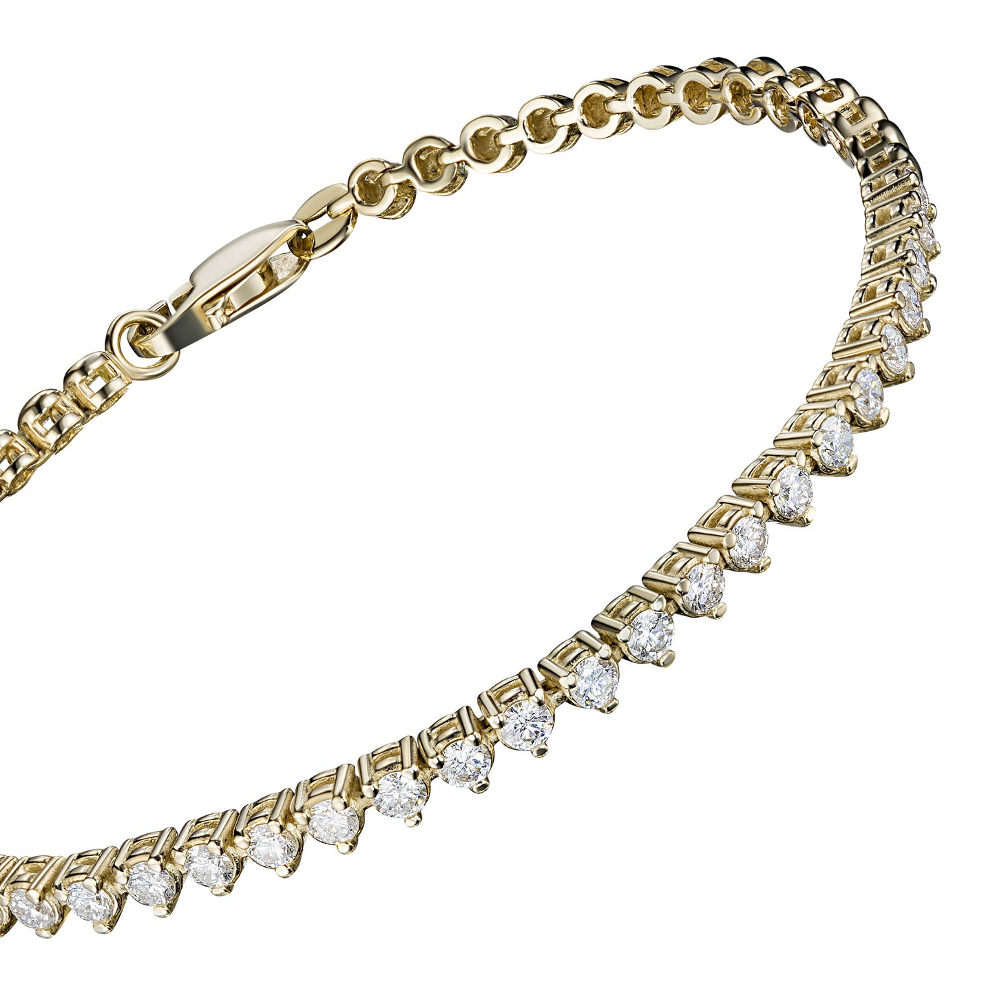 14K Yellow Gold Bracelet with Natural Diamonds 43.900 CT.TW