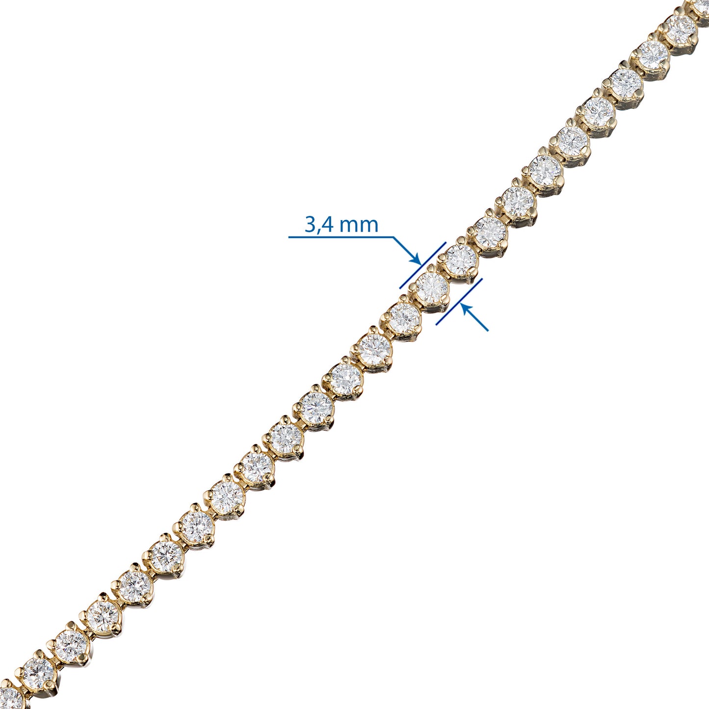 14K Yellow Gold Bracelet with Natural Diamonds 43.900 CT.TW