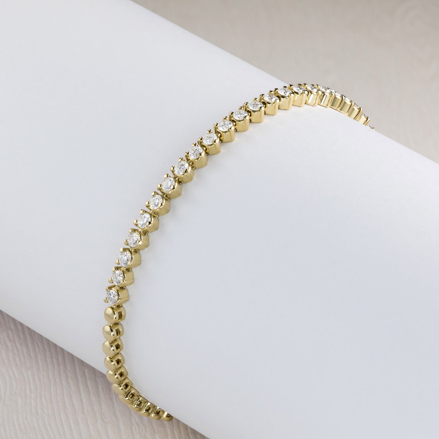 14K Yellow Gold Bracelet with Natural Diamonds 29.930 CT.TW