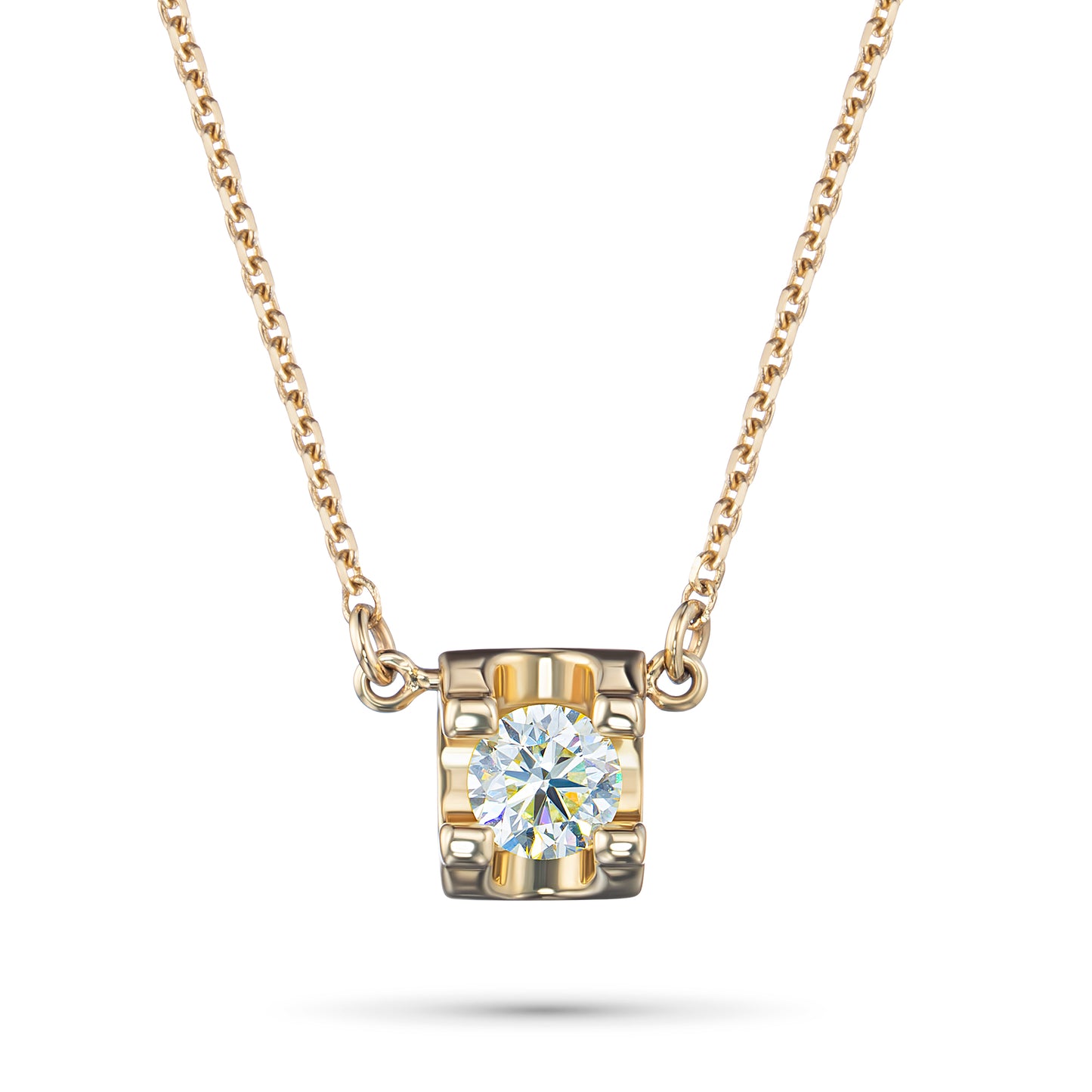 14K Yellow Gold Necklace with Lab-Created Diamonds 1.150 CT.TW