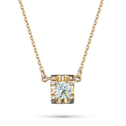 14K Yellow Gold Necklace with Lab-Created Diamonds 1.150 CT.TW