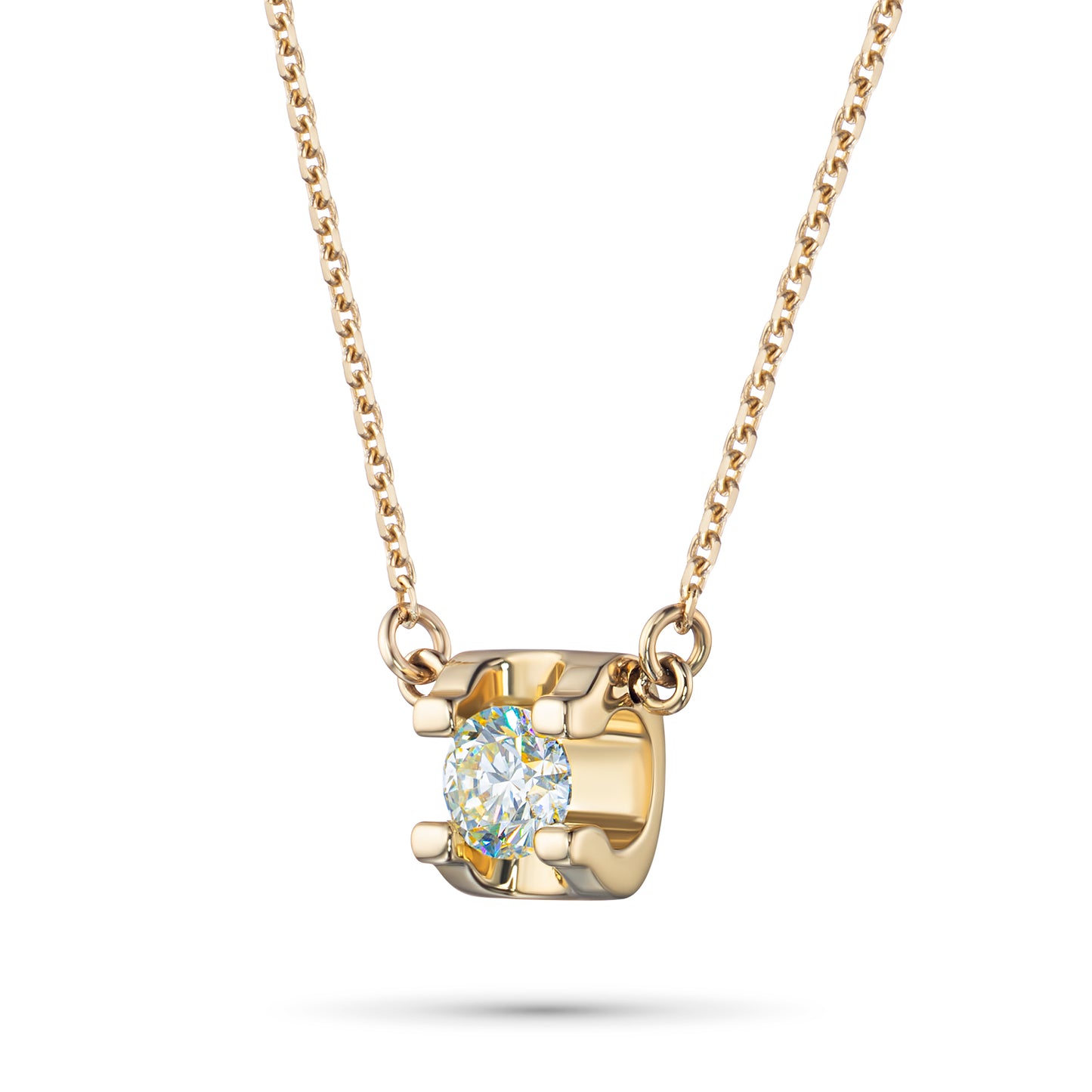14K Yellow Gold Necklace with Lab-Created Diamonds 1.150 CT.TW