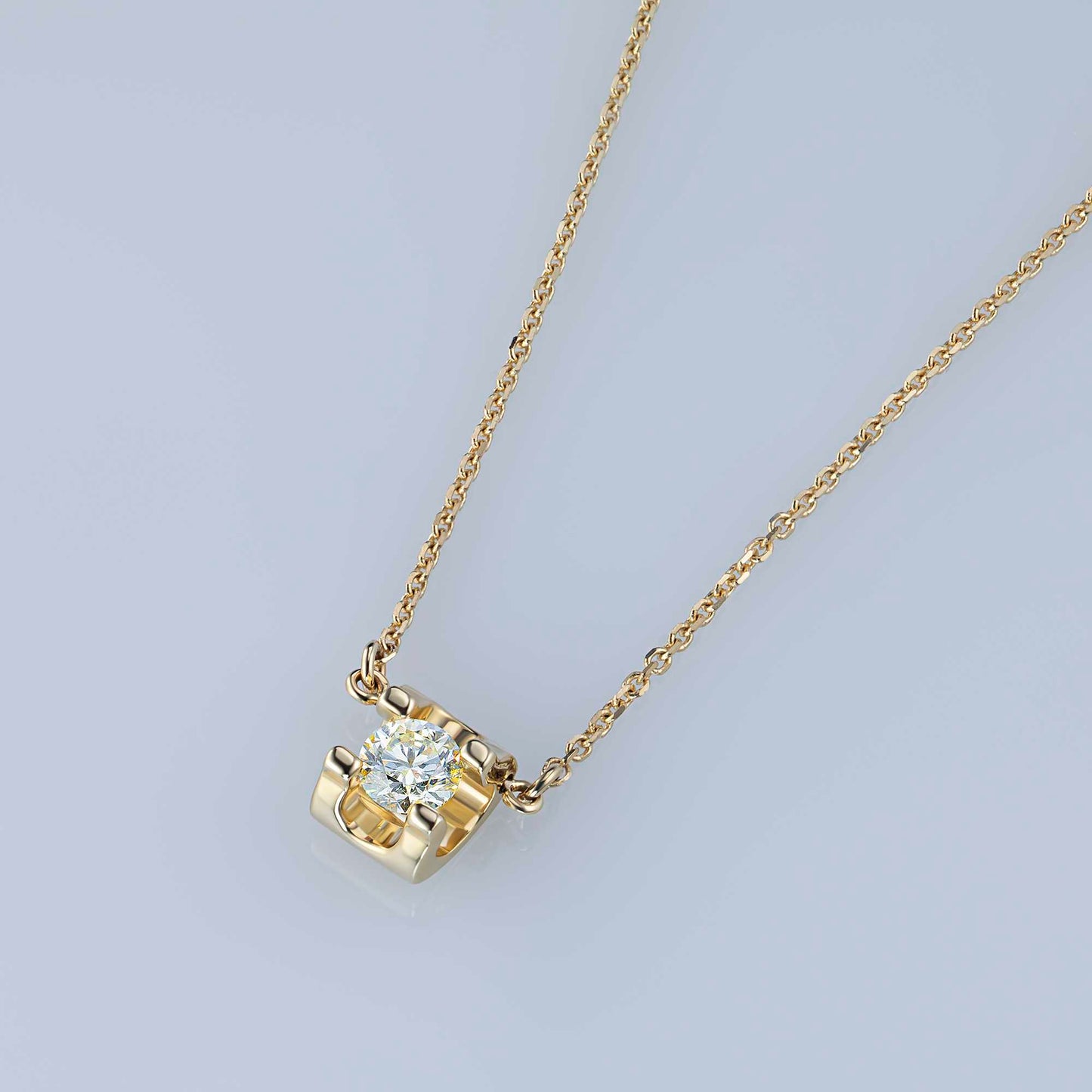 14K Yellow Gold Necklace with Lab-Created Diamonds 1.150 CT.TW