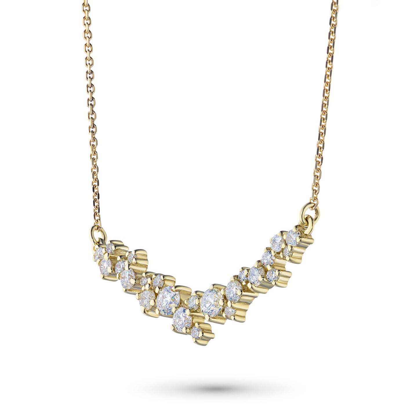 14K Yellow Gold Necklace with Lab-Created Diamonds 4.240 CT.TW