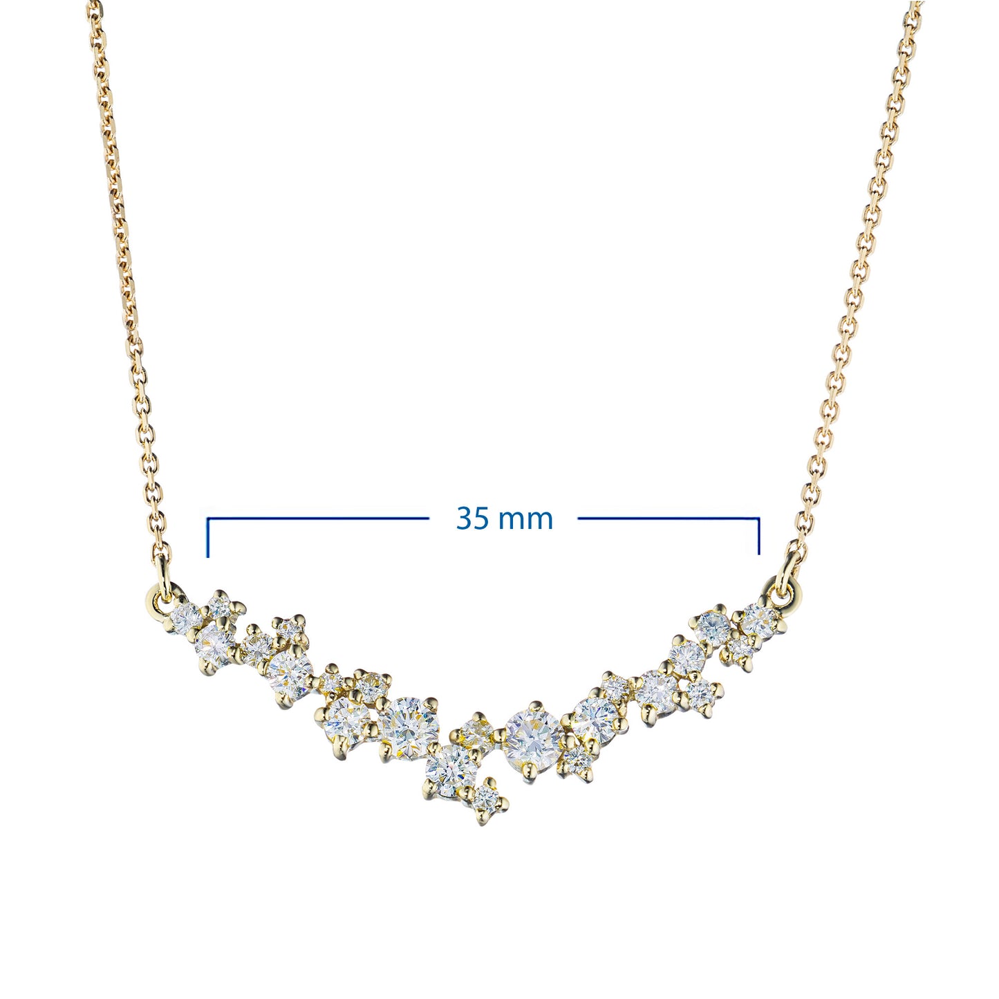 14K Yellow Gold Necklace with Lab-Created Diamonds 4.240 CT.TW